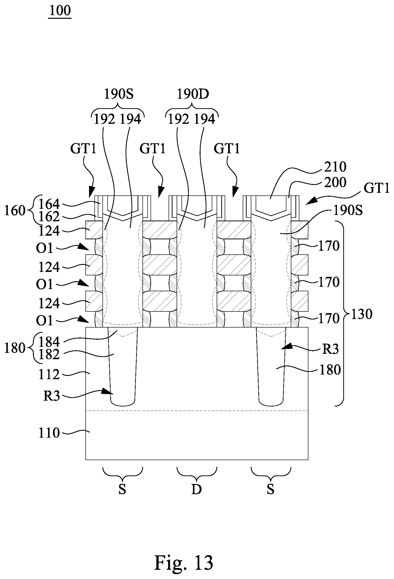 Patent US12308287 Figure 19 – Integrated circuit structure with backside dielectric layer having air gap