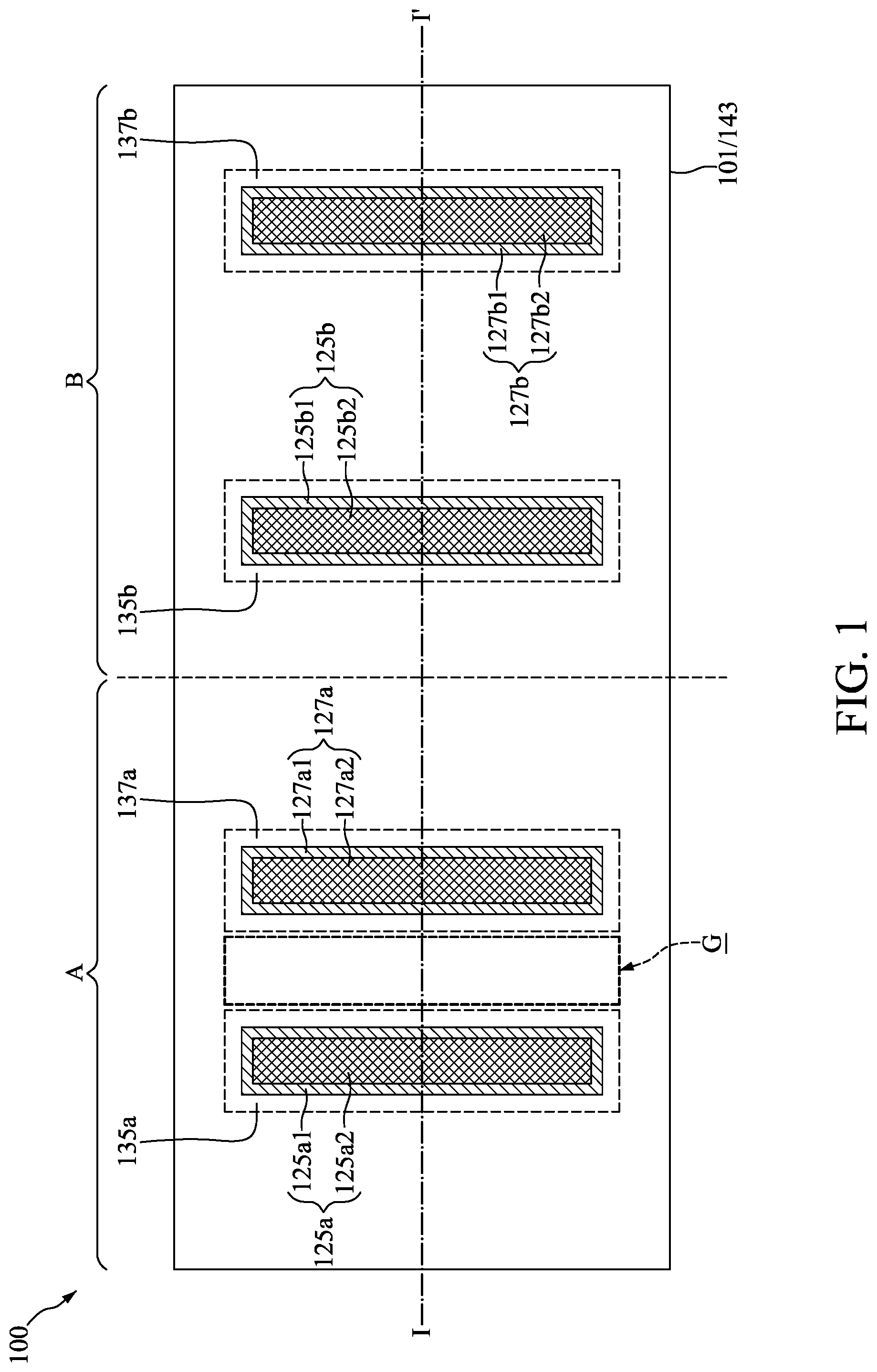 Patent US12308288 Figure 1 – Semiconductor device with composite conductive features and method for preparing the same