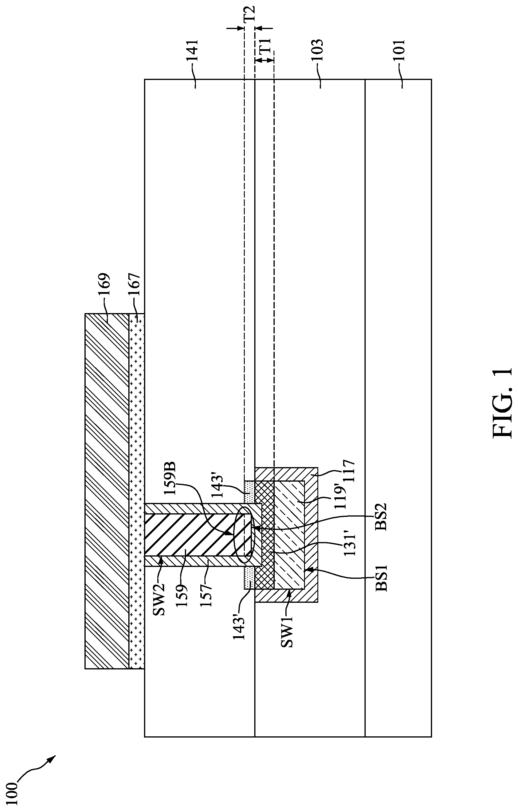 Patent US12308291 Figure 1 – Method for preparing semiconductor device structure with barrier portion
