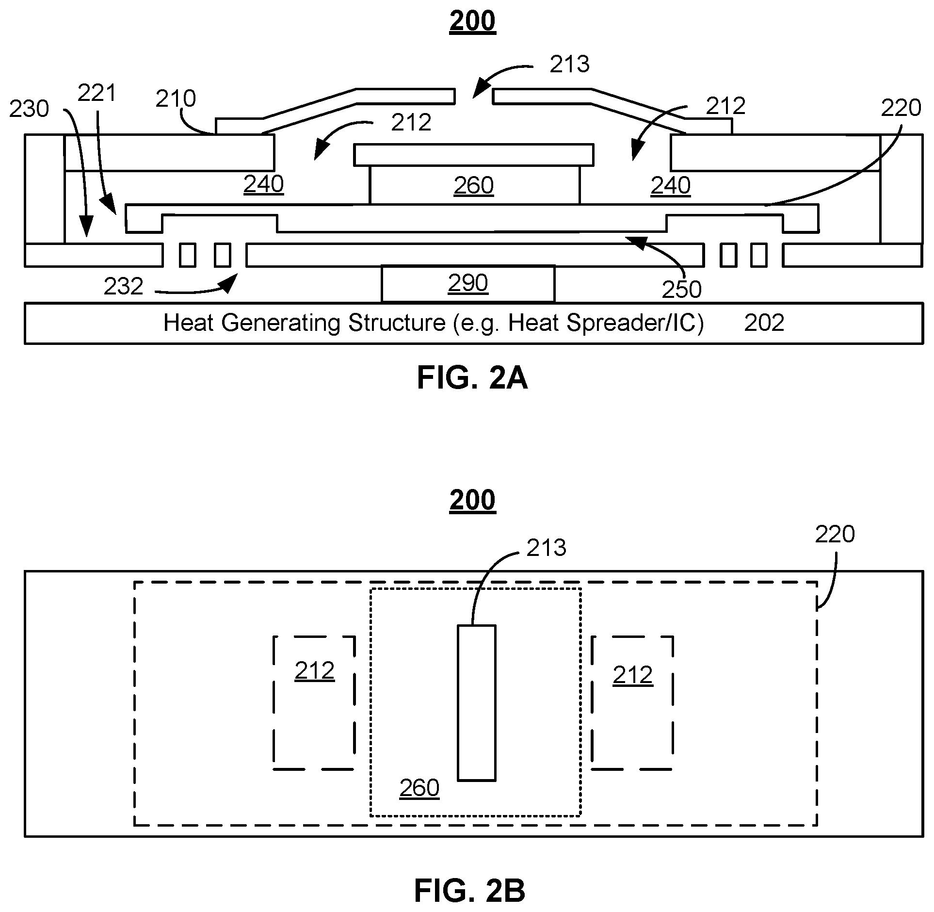 Patent US12308302 Figure 4 – Anchor and cavity configuration for MEMS-based cooling systems