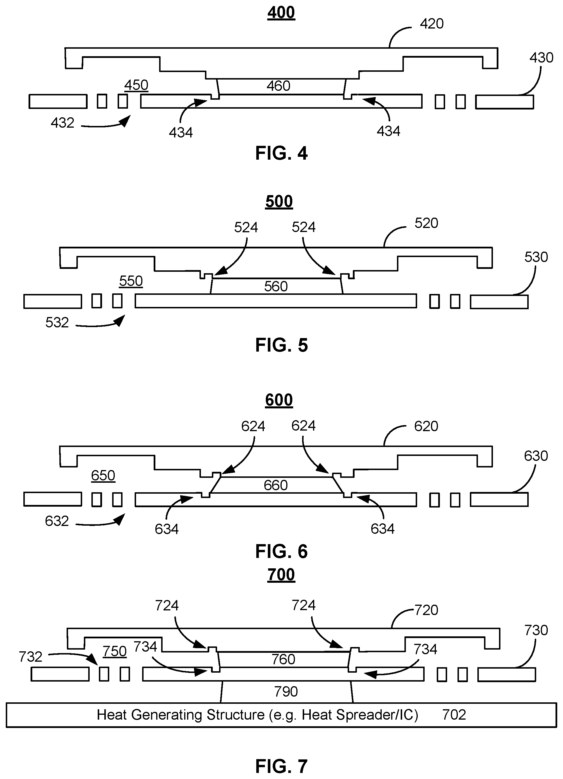 Patent US12308302 Figure 7 – Anchor and cavity configuration for MEMS-based cooling systems