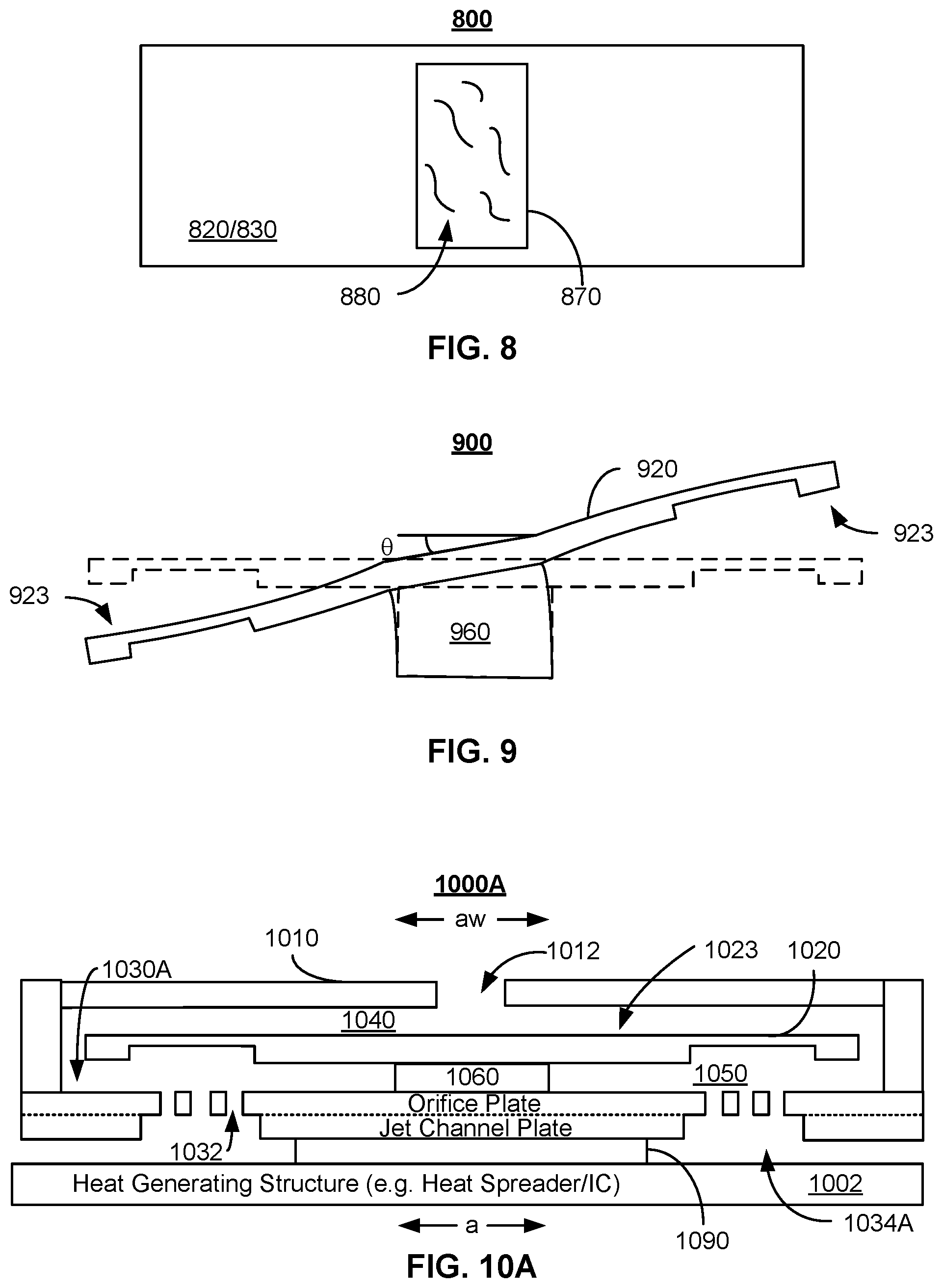 Patent US12308302 Figure 8 – Anchor and cavity configuration for MEMS-based cooling systems