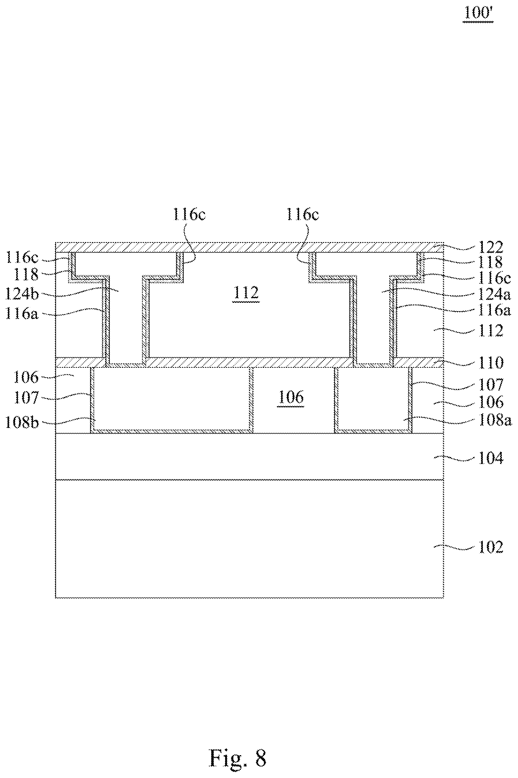 Patent US12308310 Figure 8 – Method for forming semiconductor interconnection structure against stress migration