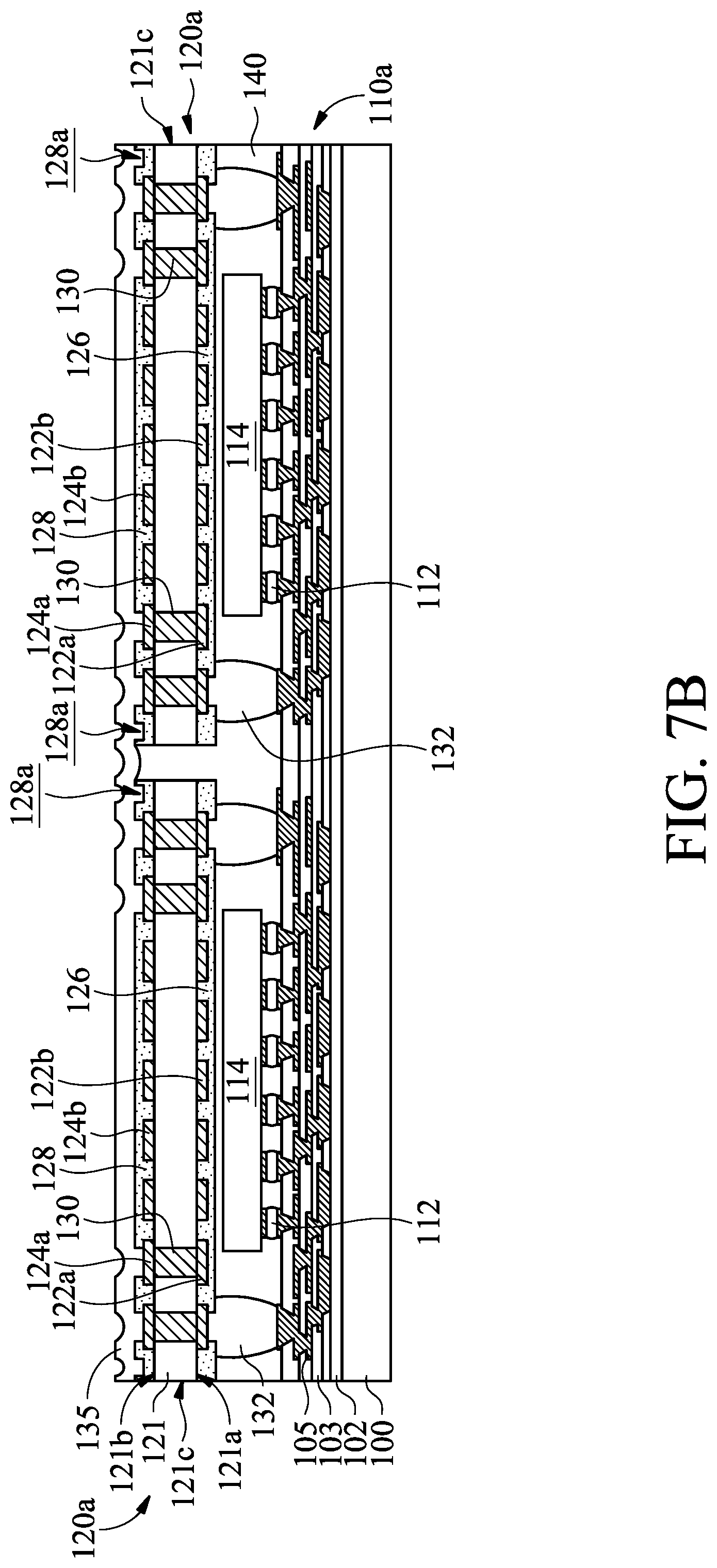 Patent US12308313 Figure 19 – Semiconductor package with improved interposer structure