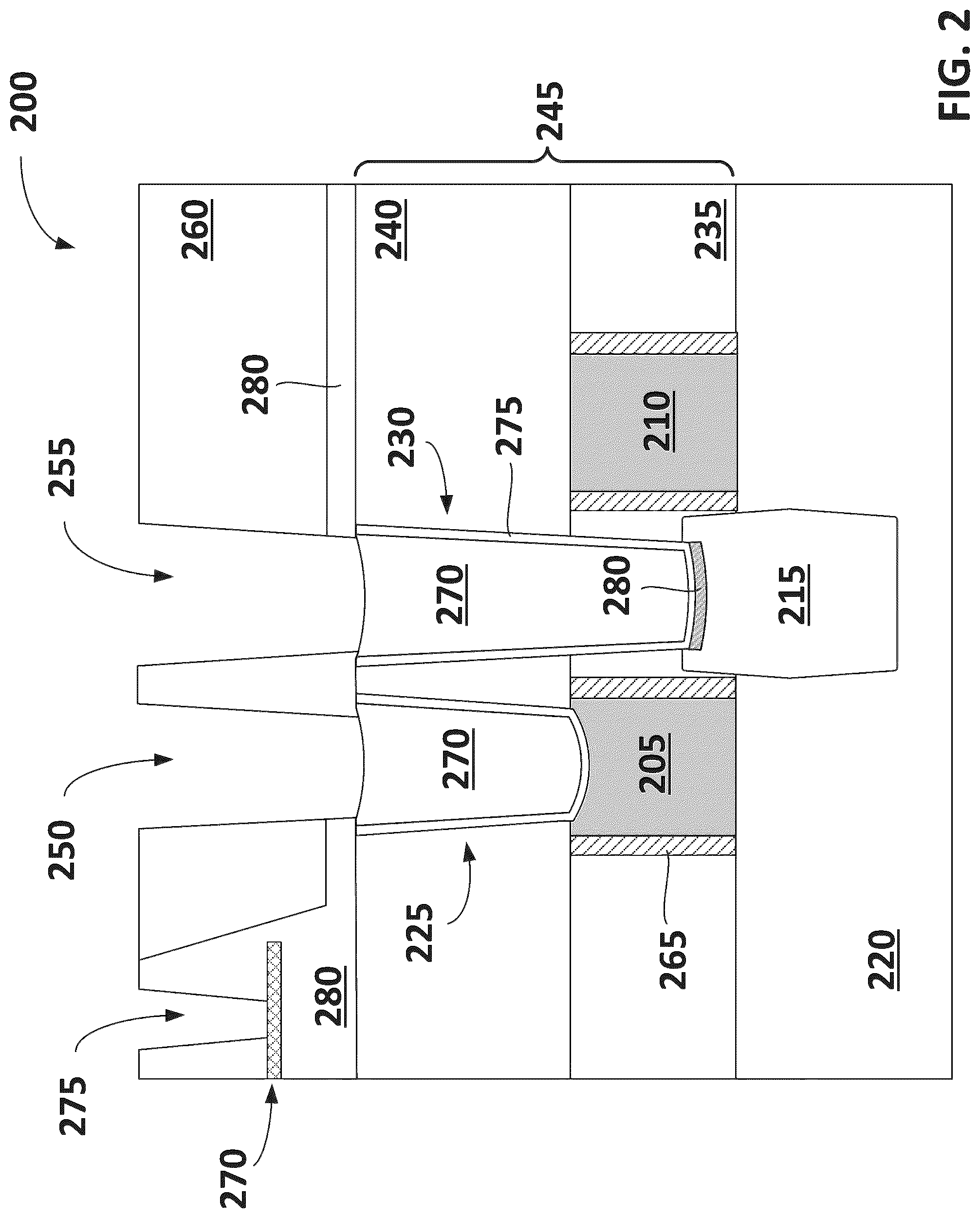 Patent US12308314 Figure 2 – Metal loss prevention in conductive structures