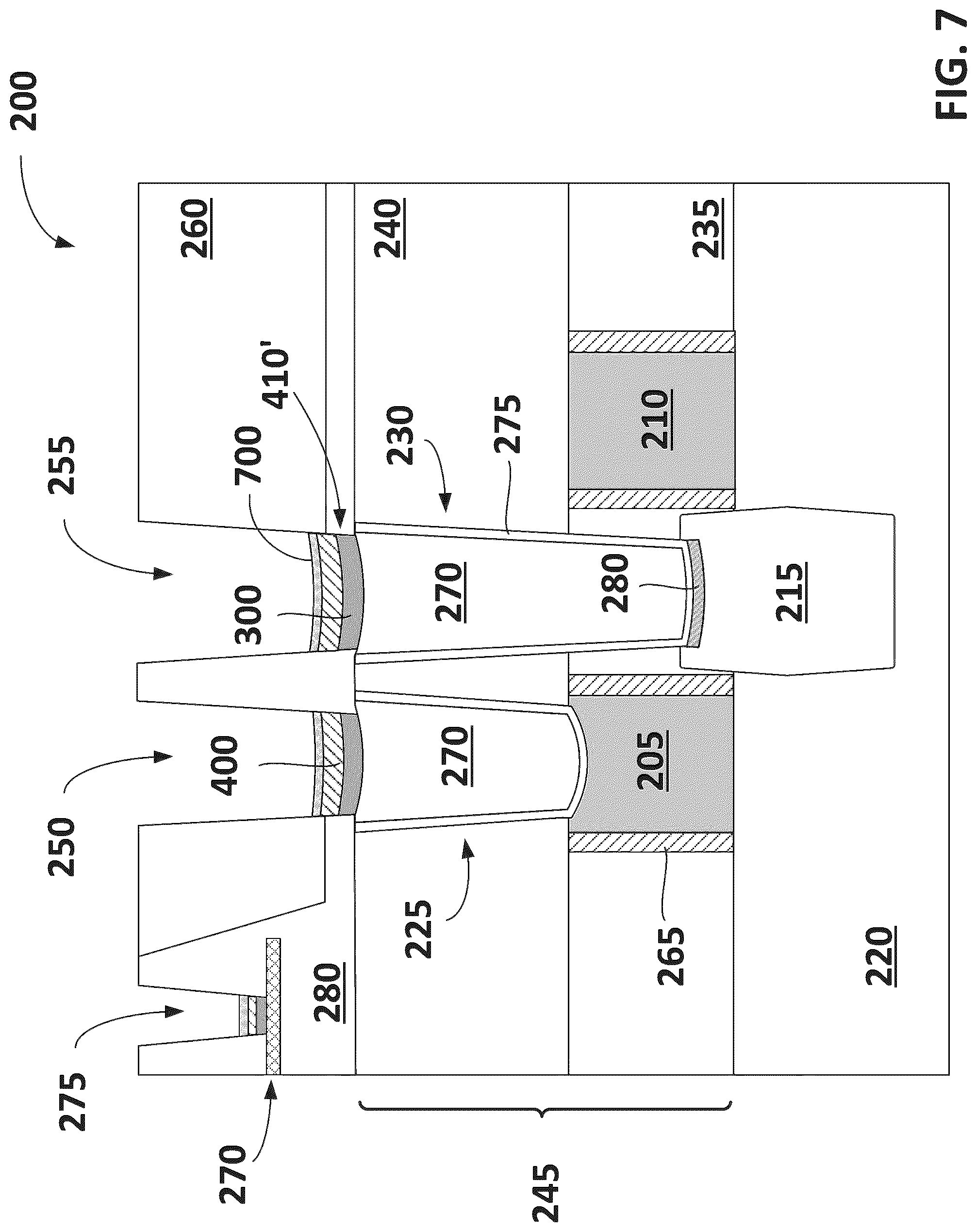 Patent US12308314 Figure 7 – Metal loss prevention in conductive structures
