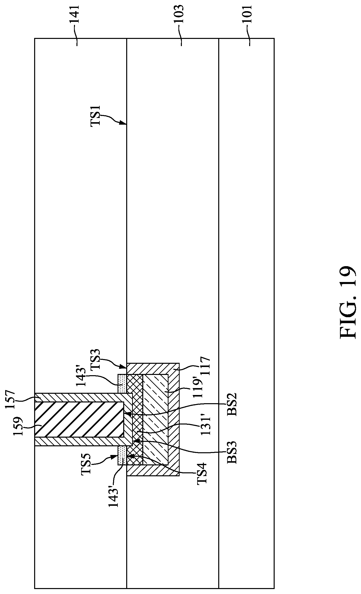 Patent US12308318 Figure 19 – Semiconductor device structure with barrier portion