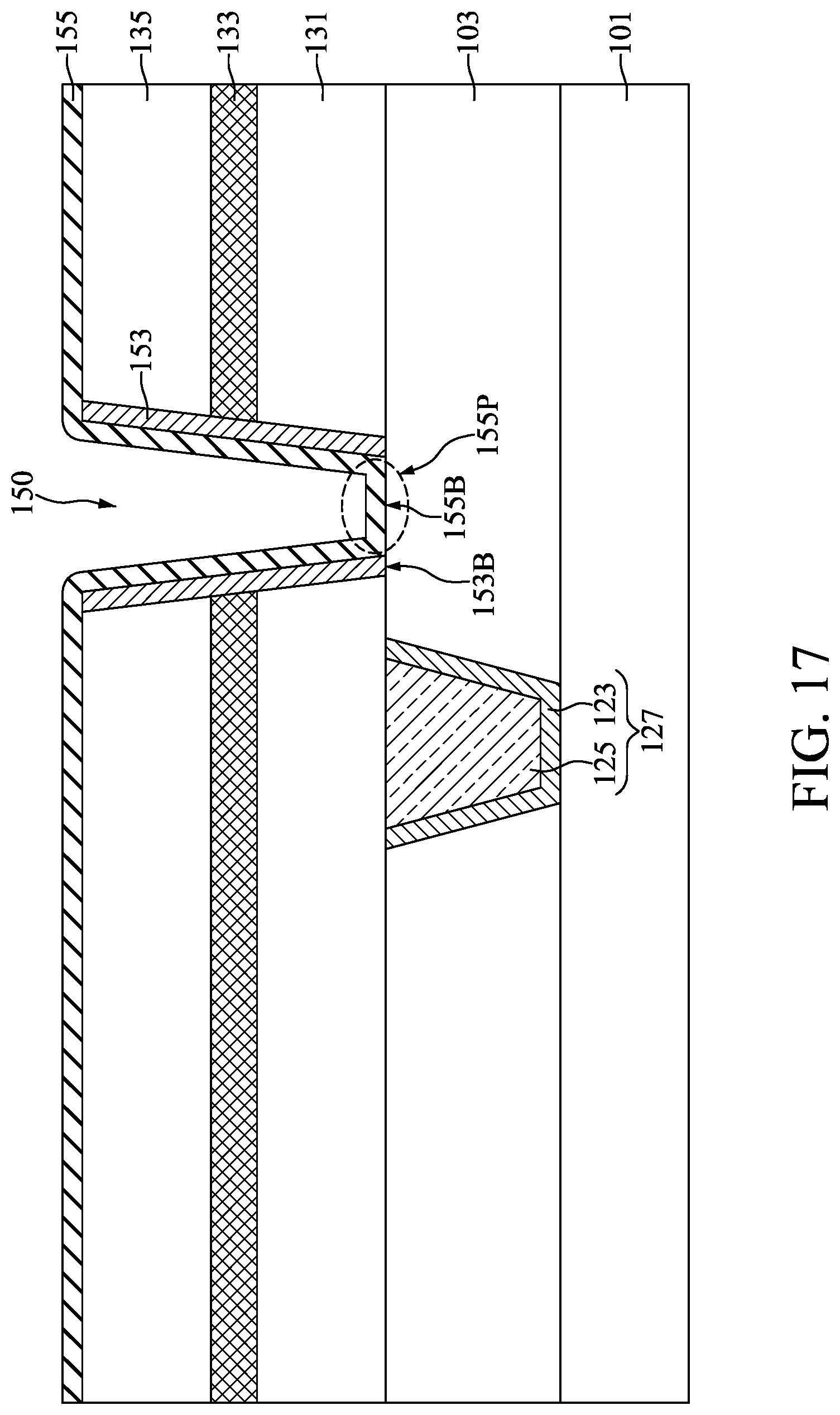 Patent US12308319 Figure 17 – Semiconductor device structure with fluorine-catching layer