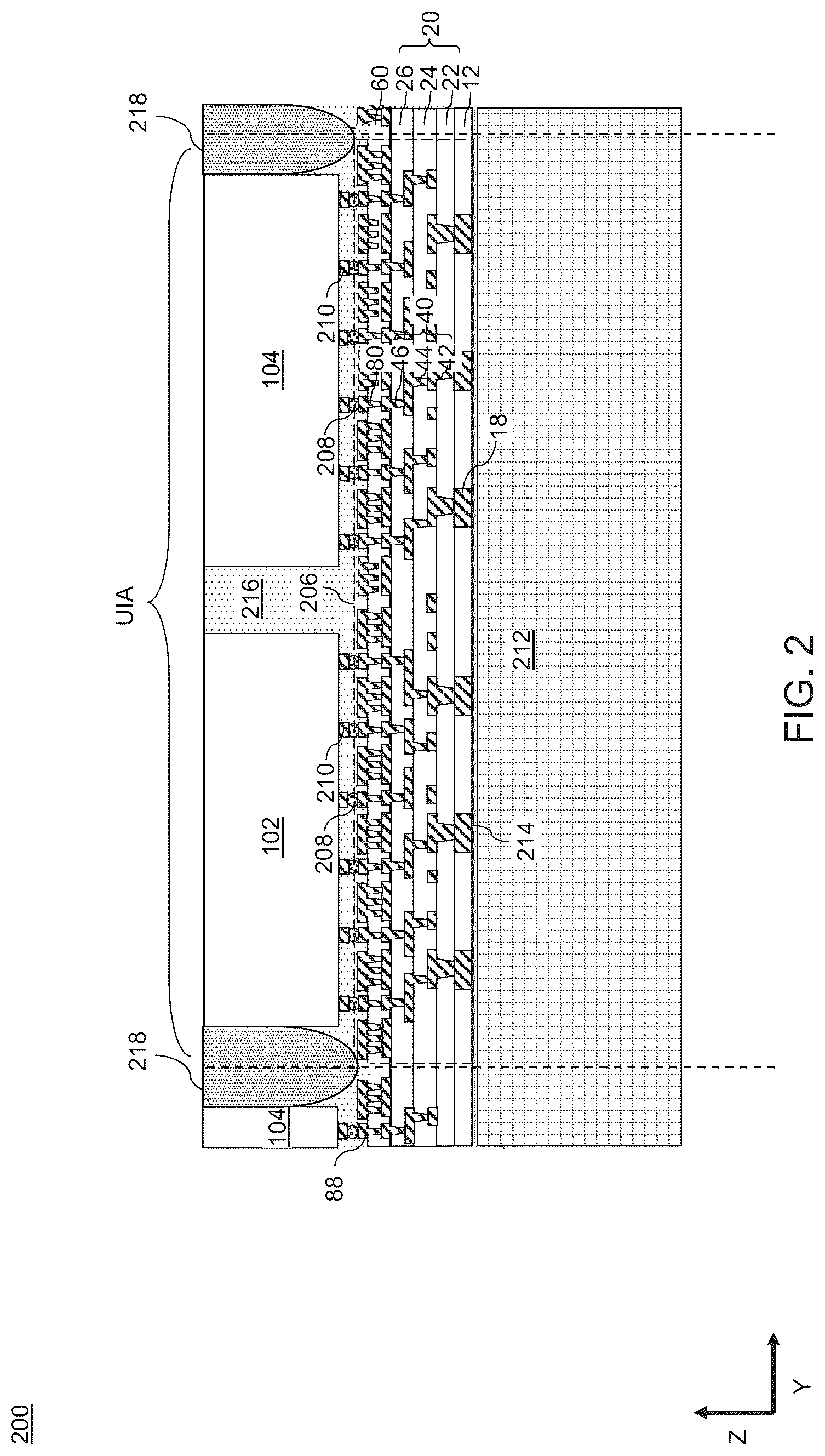 Patent US12308321 Figure 4 – Structures to increase substrate routing density and methods of forming the same