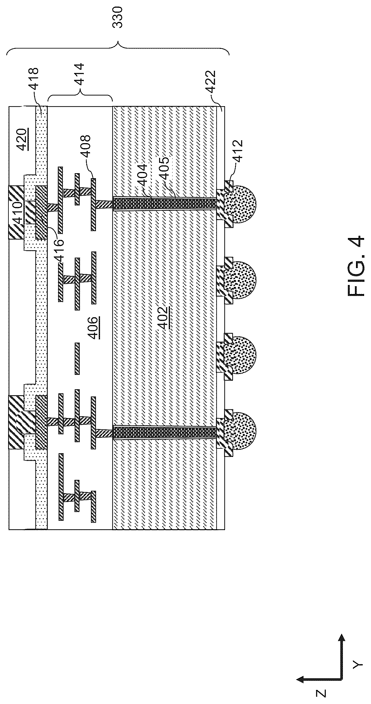 Patent US12308321 Figure 6 – Structures to increase substrate routing density and methods of forming the same