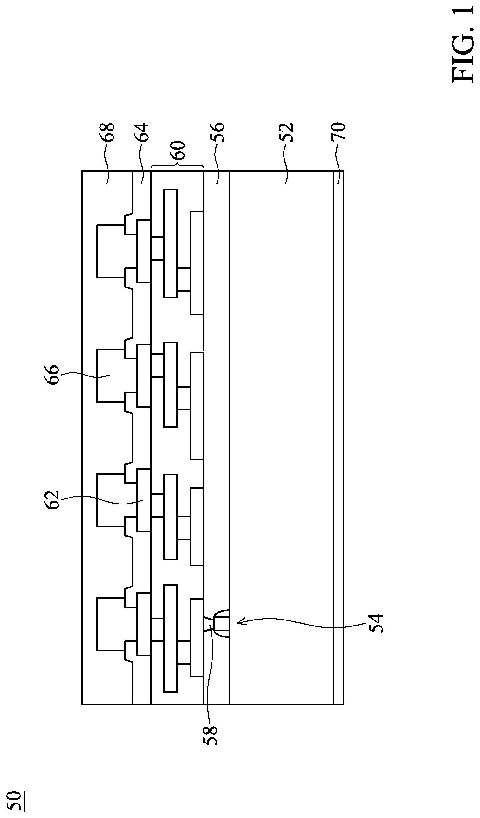 Patent US12308322 Figure 1 – Dual-sided routing in 3D semiconductor system-in-package structure and methods of forming the same