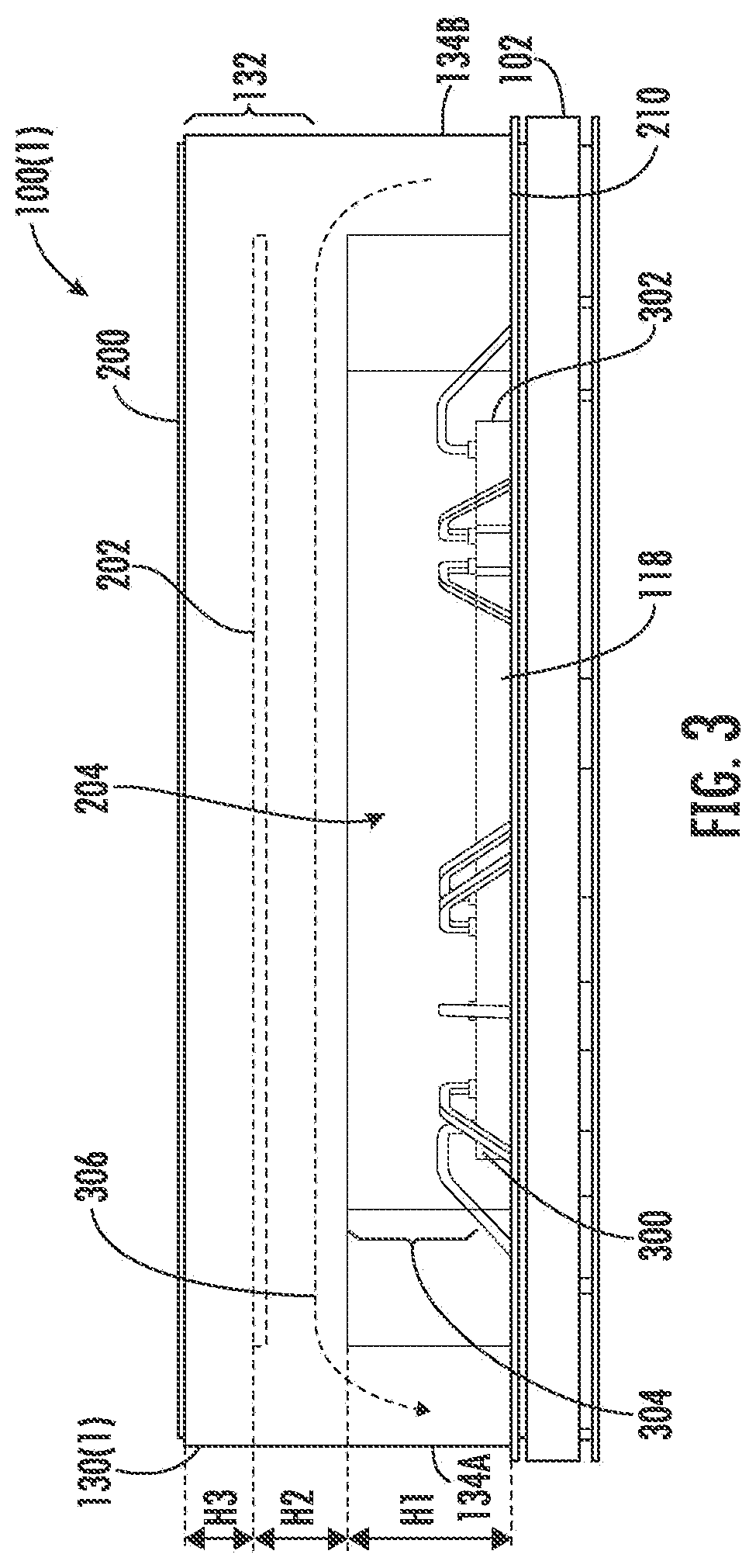 Patent US12308326 Figure 5 – Electronic component with lid to manage radiation feedback