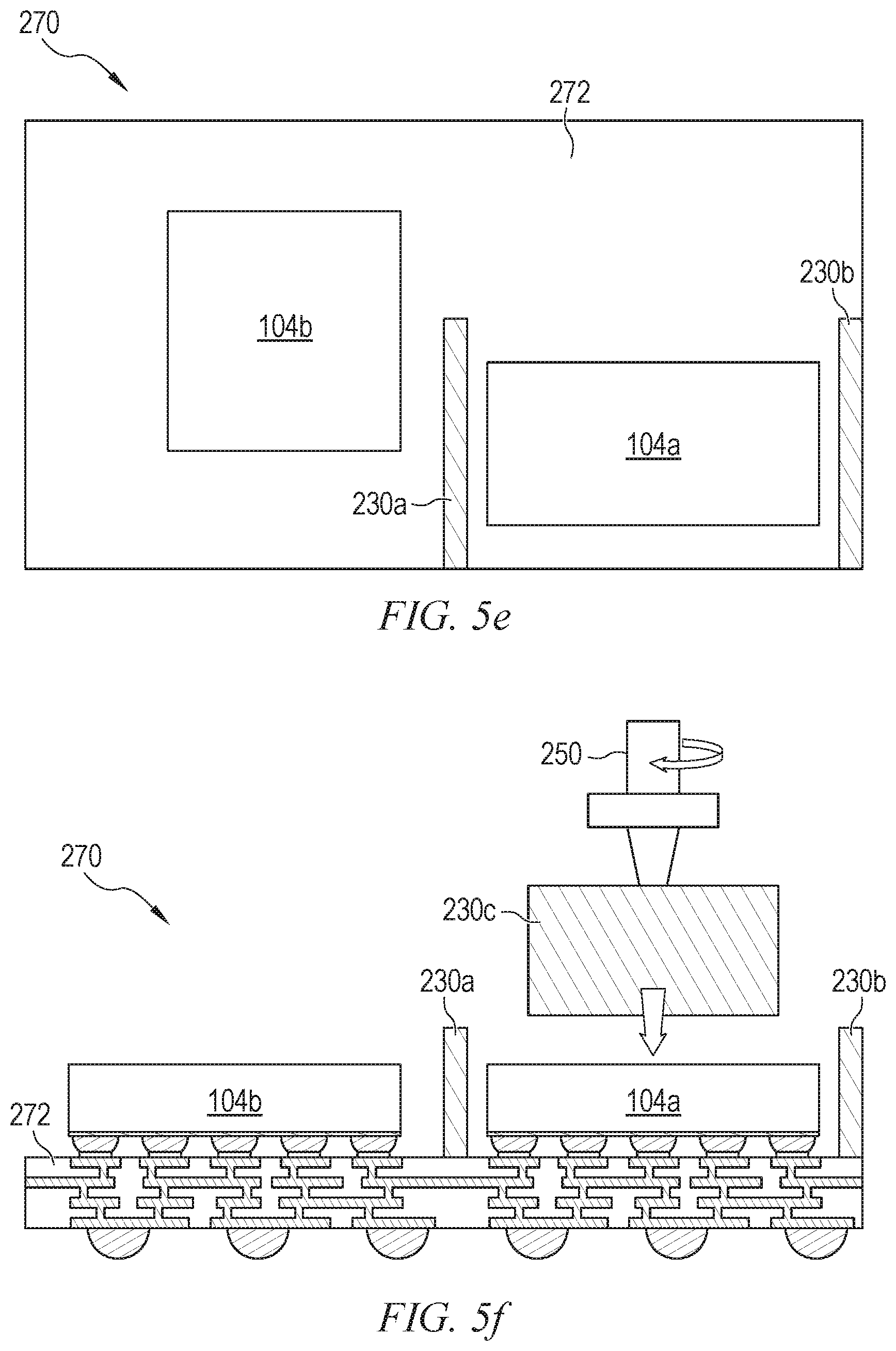 Patent US12308327 Figure 12 – Semiconductor device with compartment shield formed from metal bars and manufacturing method thereof