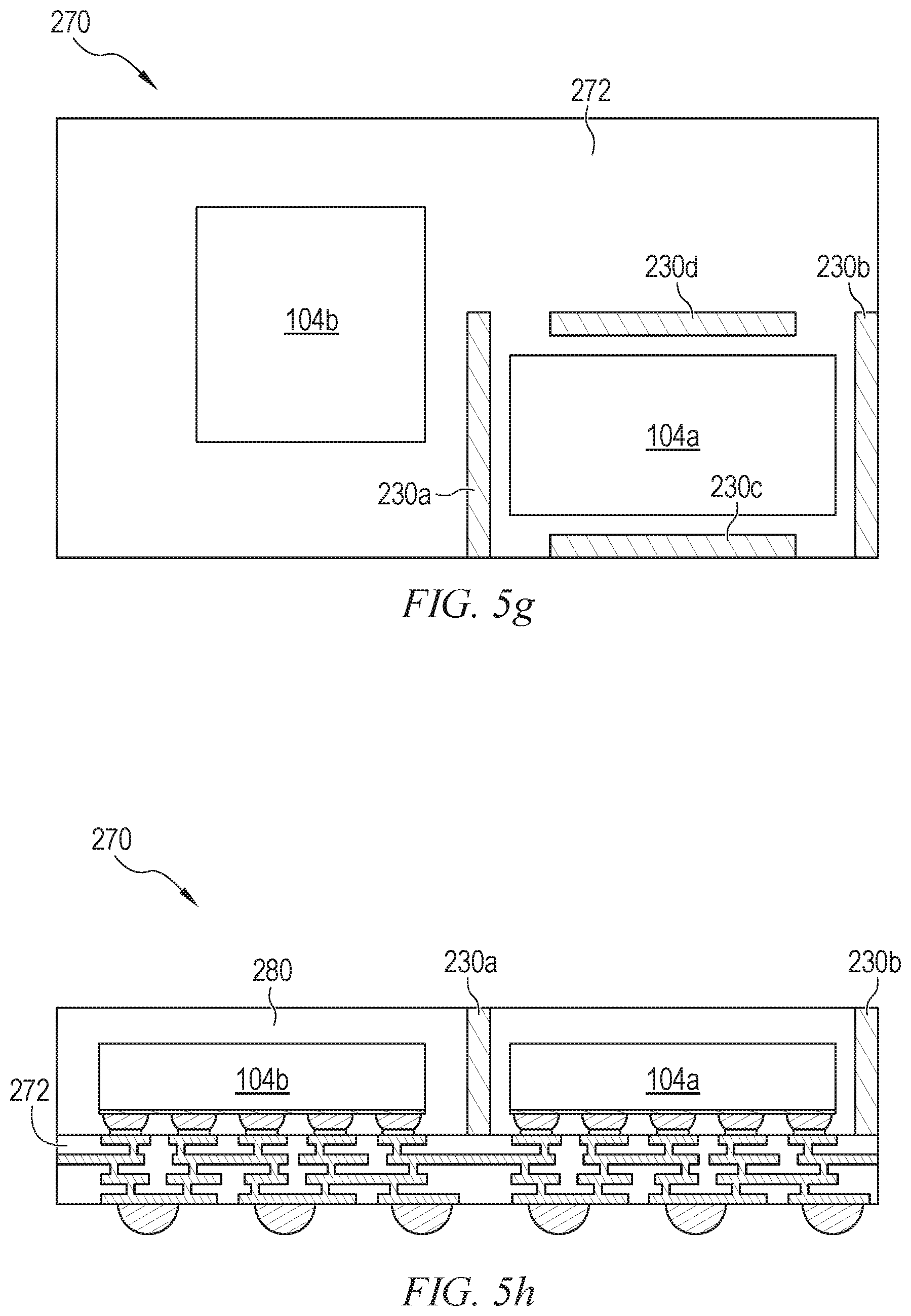 Patent US12308327 Figure 13 – Semiconductor device with compartment shield formed from metal bars and manufacturing method thereof