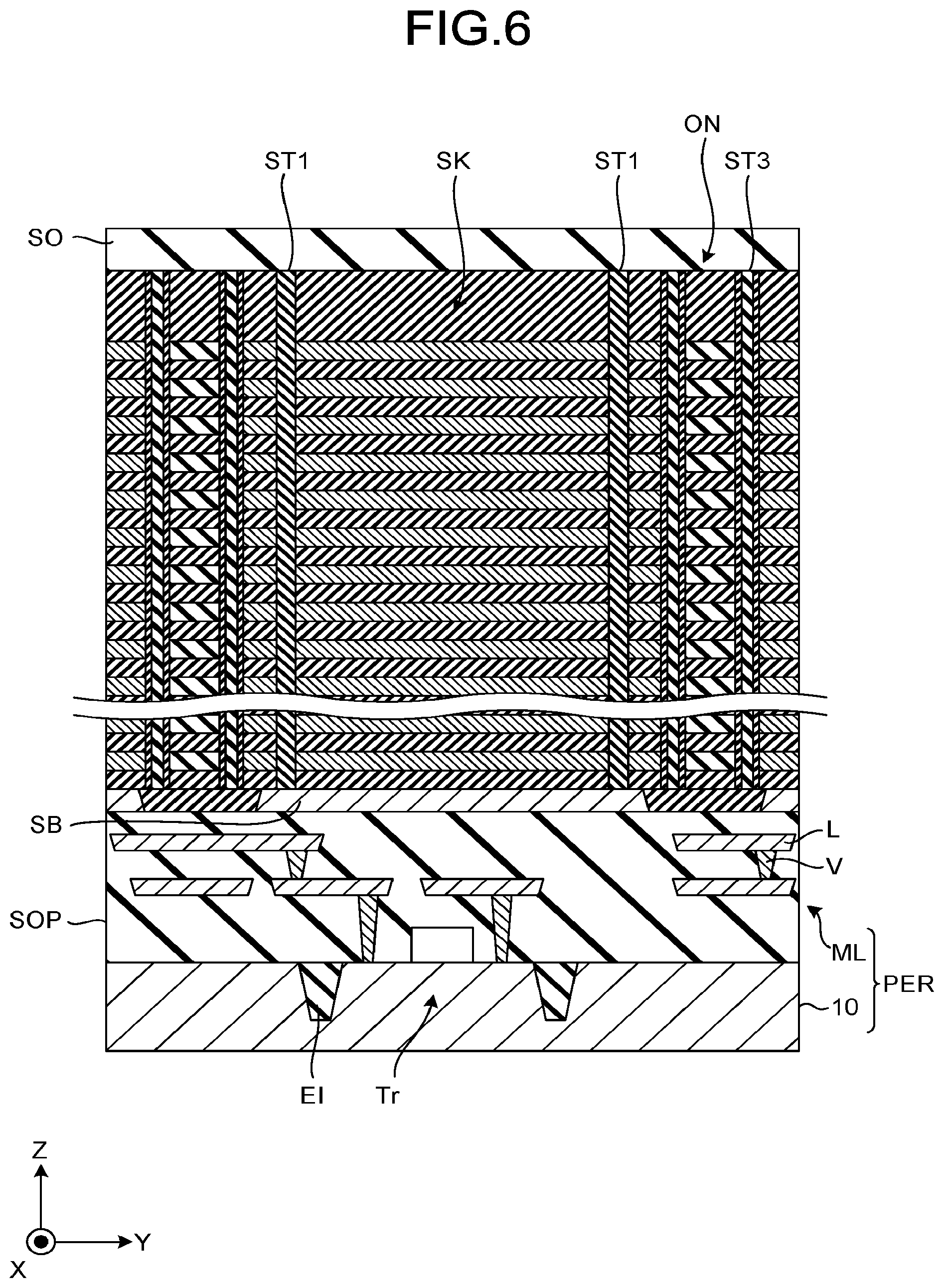 Patent US12308328 Figure 6 – Semiconductor memory device and method for manufacturing the same