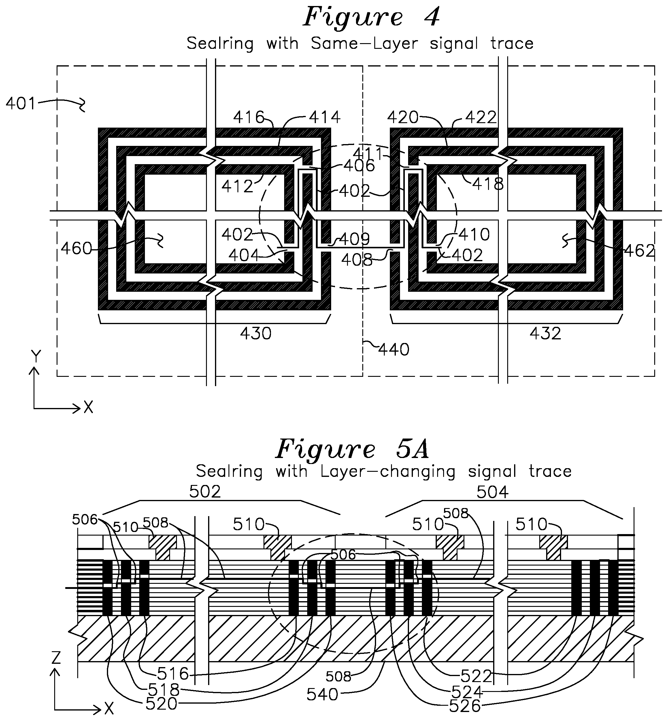 Patent US12308330 Figure 4 – Chip to chip interconnect beyond sealring boundary
