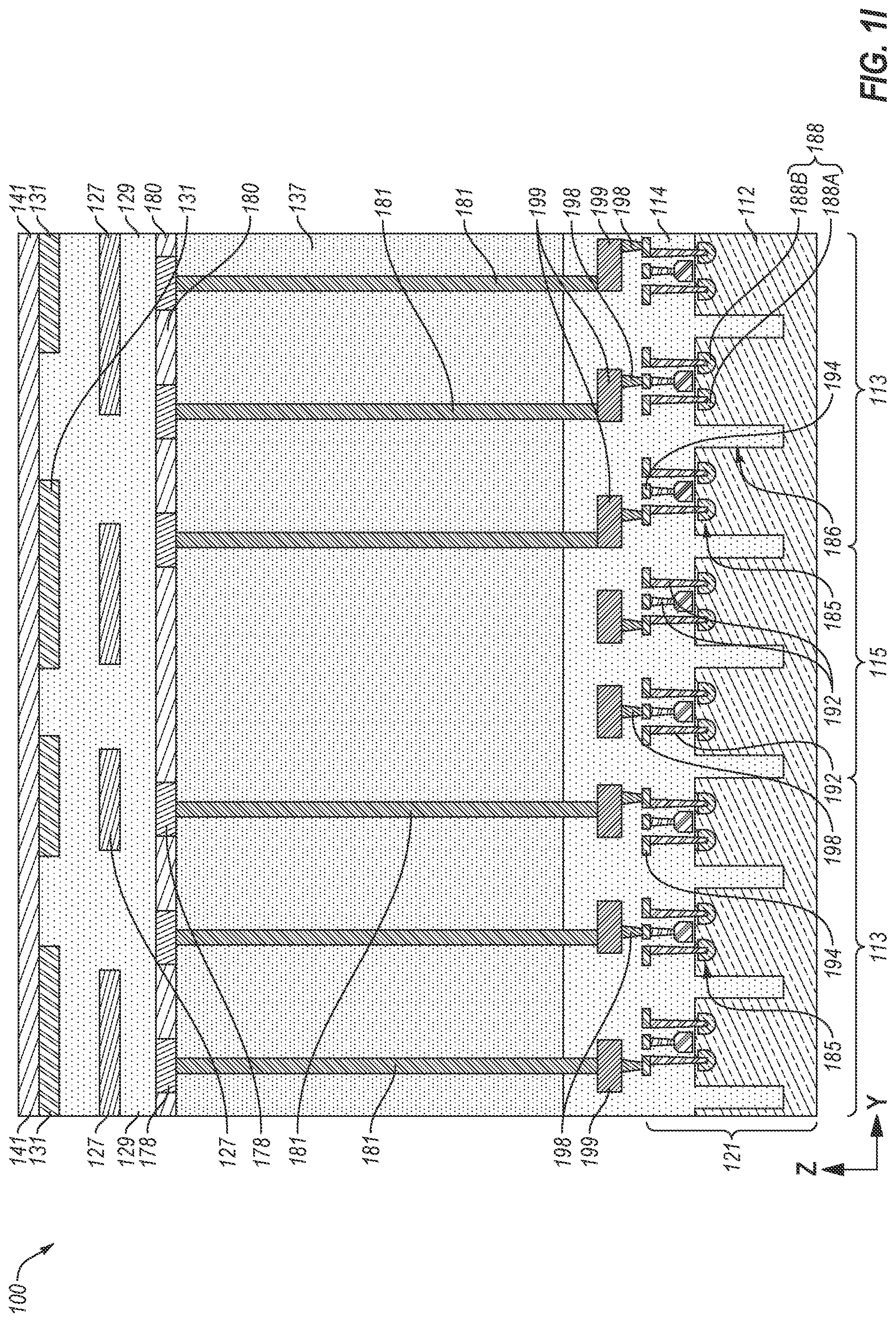 Patent US12308333 Figure 8 – Microelectronic devices, related electronic systems, and methods of forming microelectronic devices