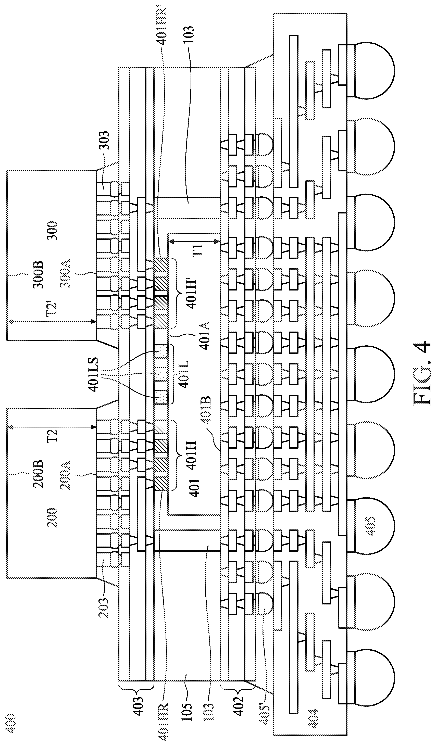 Patent US12308334 Figure 4 – Semiconductor device and semiconductor package