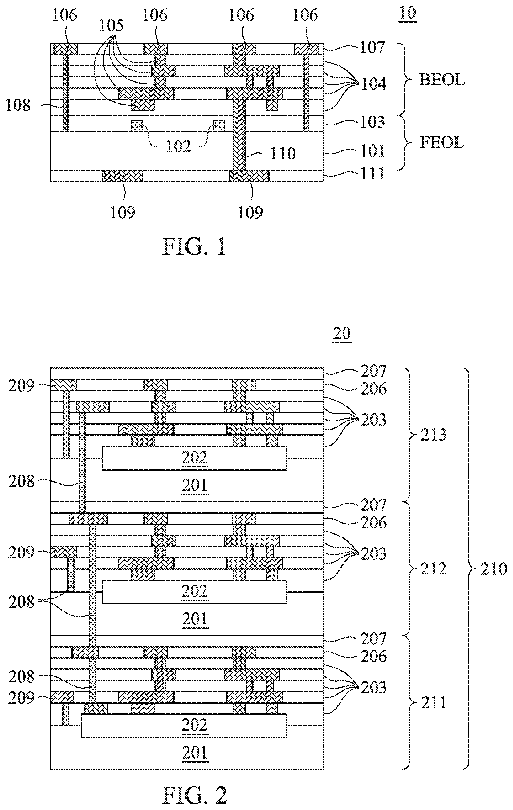 Patent US12308344 Figure 1 – Multi-chip package having stress relief structure