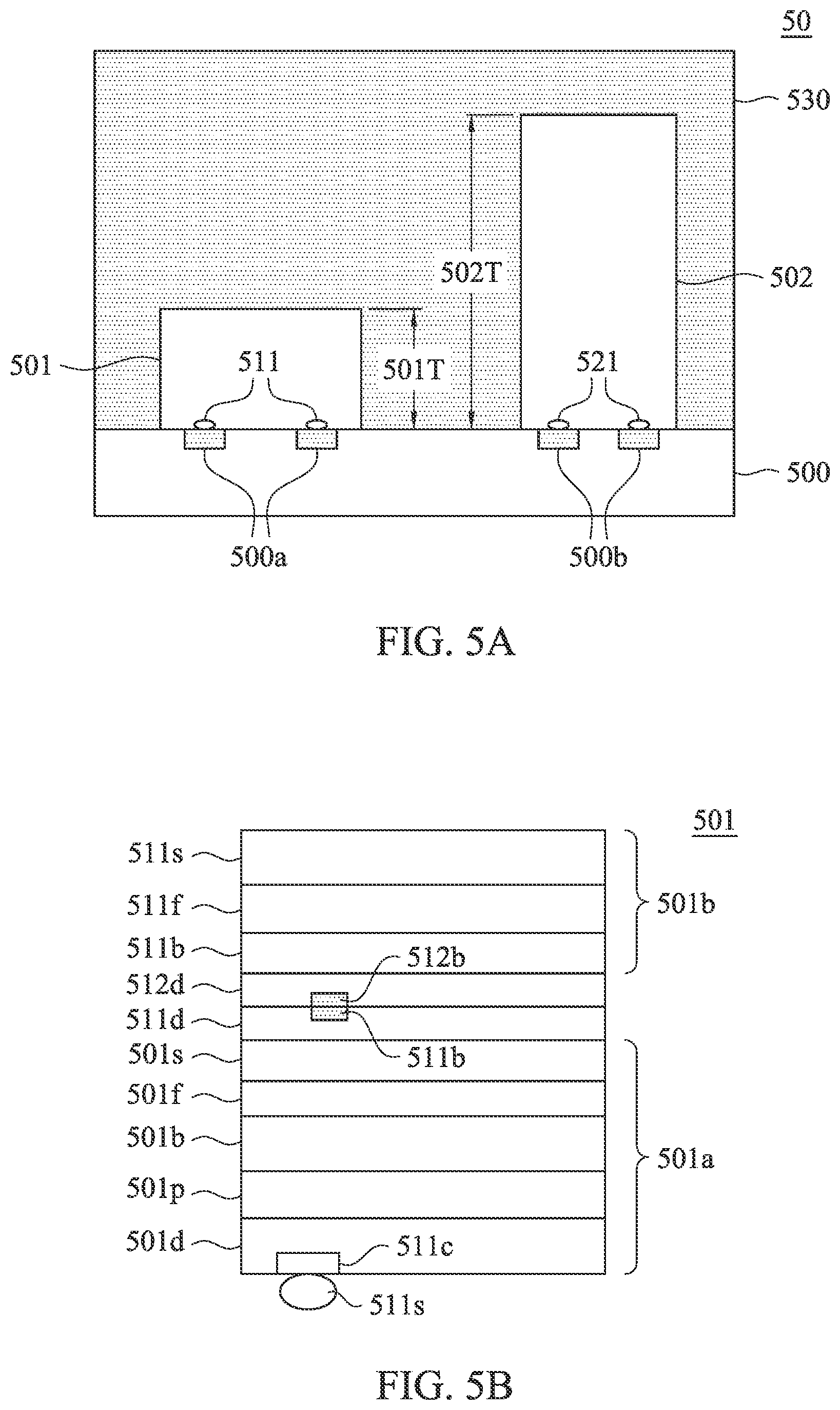 Patent US12308344 Figure 5 – Multi-chip package having stress relief structure