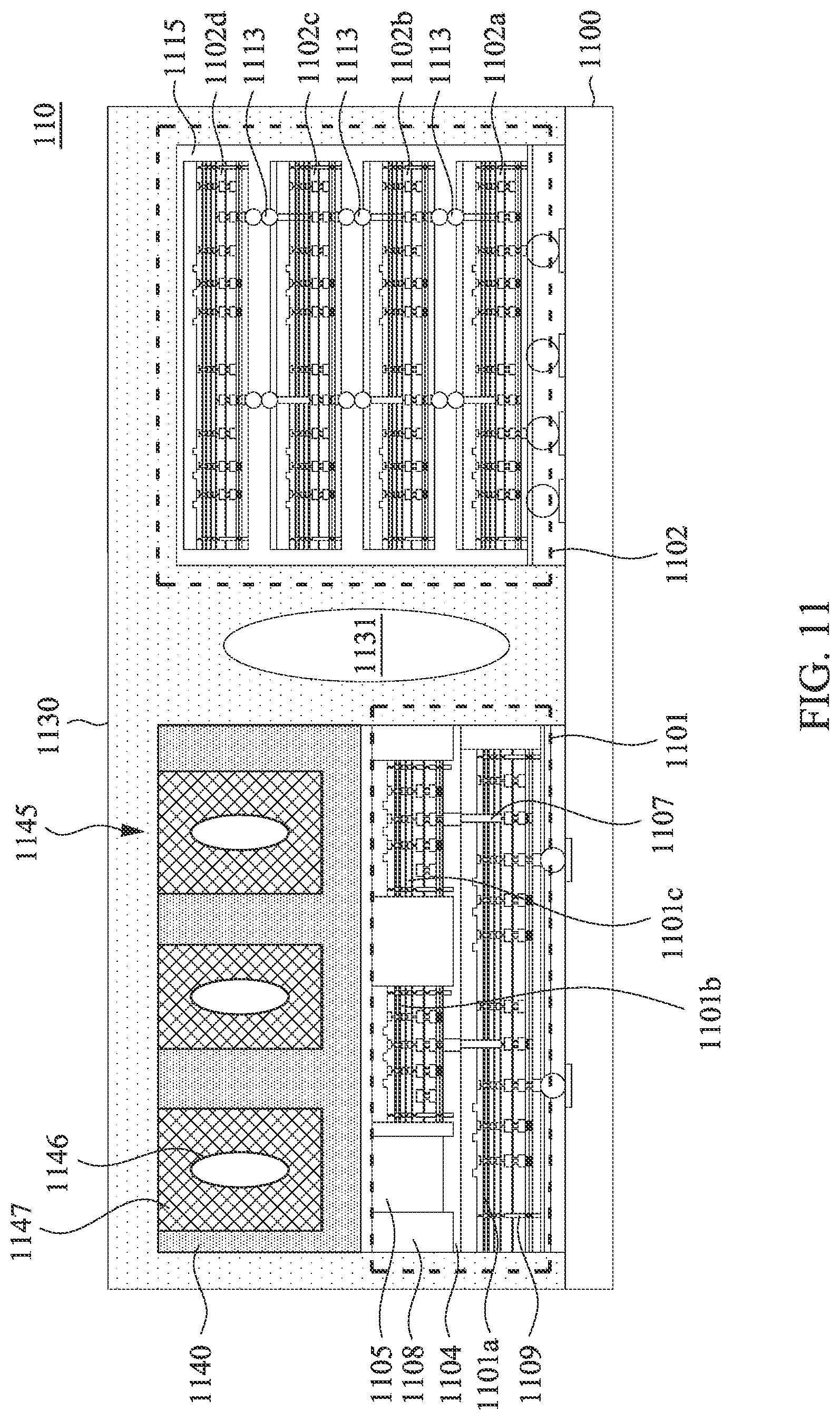Patent US12308344 Figure 13 – Multi-chip package having stress relief structure