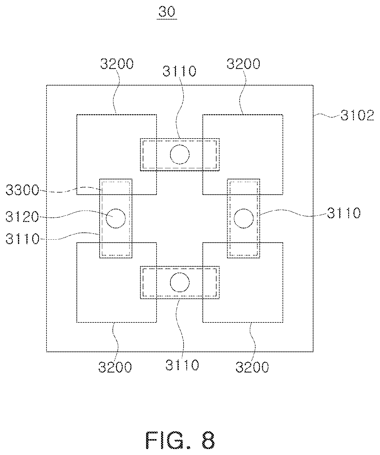 Patent US12308345 Figure 8 – Semiconductor package