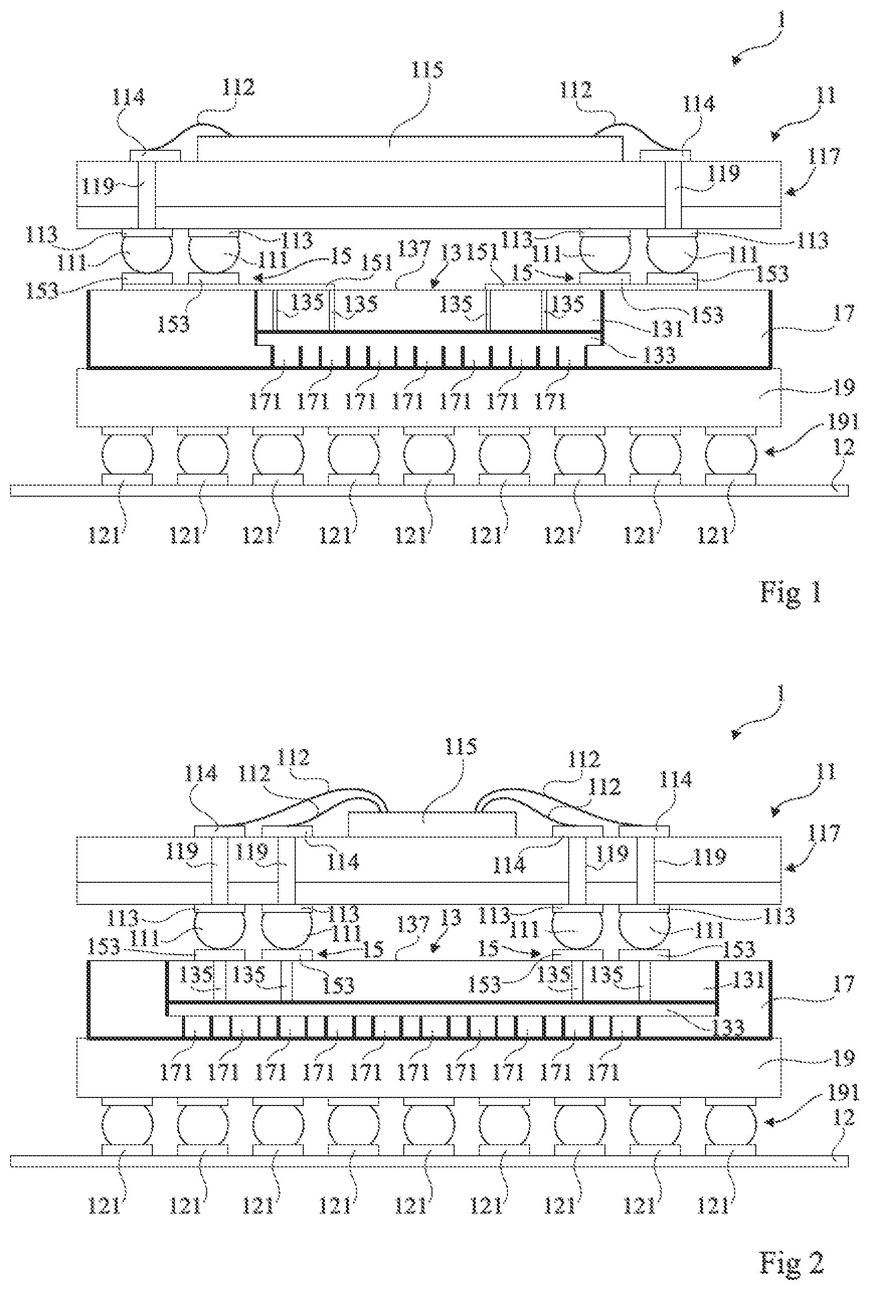 Patent US12308347 Figure 1 – Interconnected stacked circuits