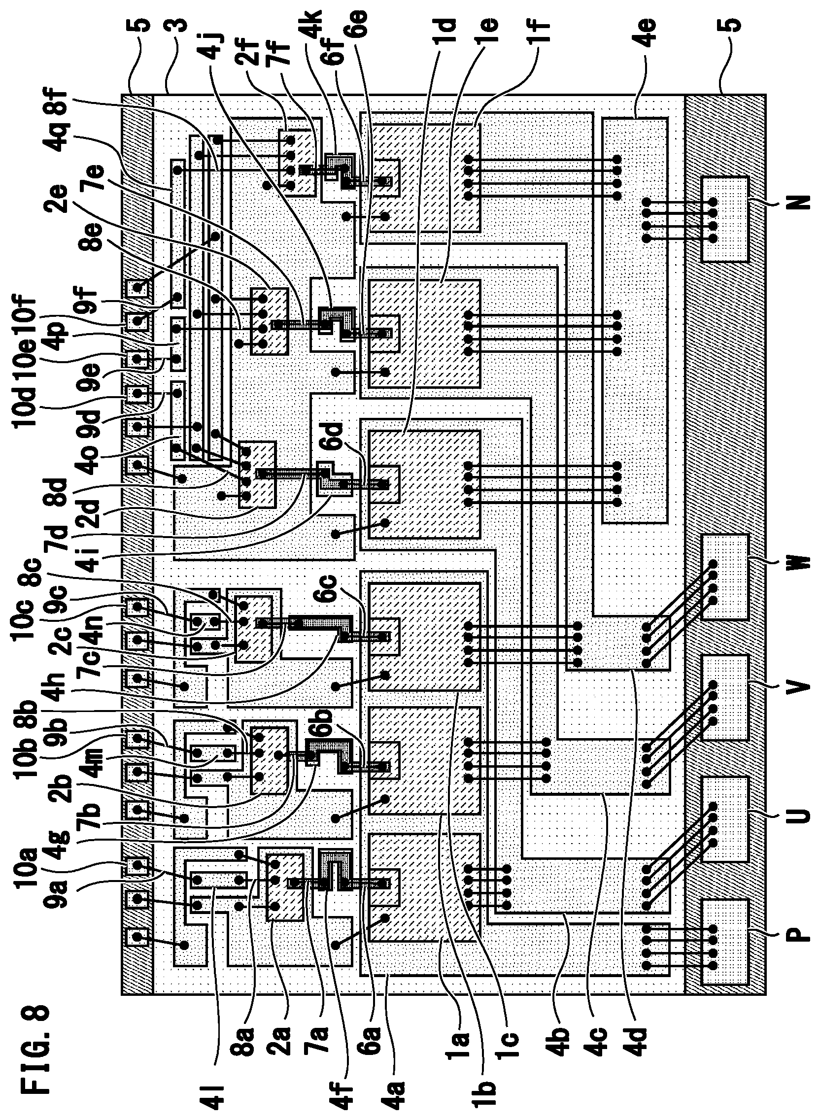Patent US12308349 Figure 8 – Semiconductor apparatus