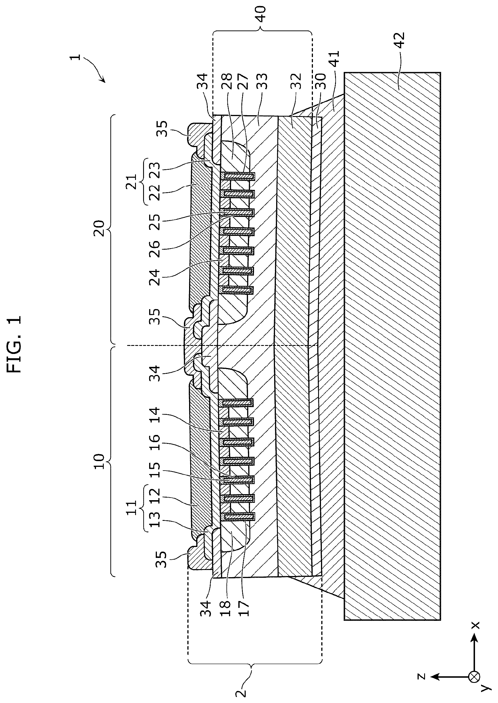Patent US12308350 Figure 1 – Semiconductor device