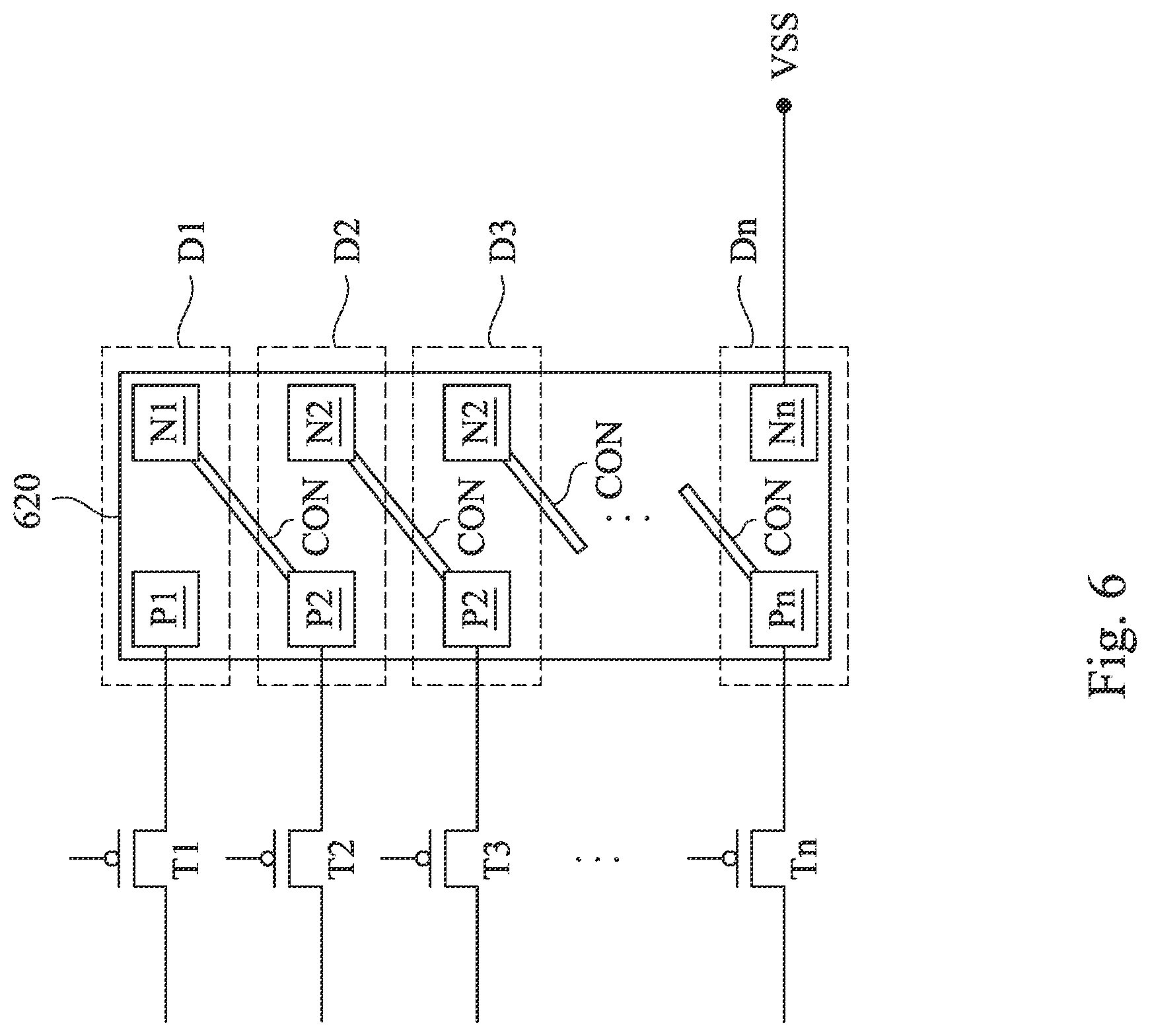 Patent US12308351 Figure 6 – Light emitting diode component and light emitting diode circuit comprising p-n diodes in series