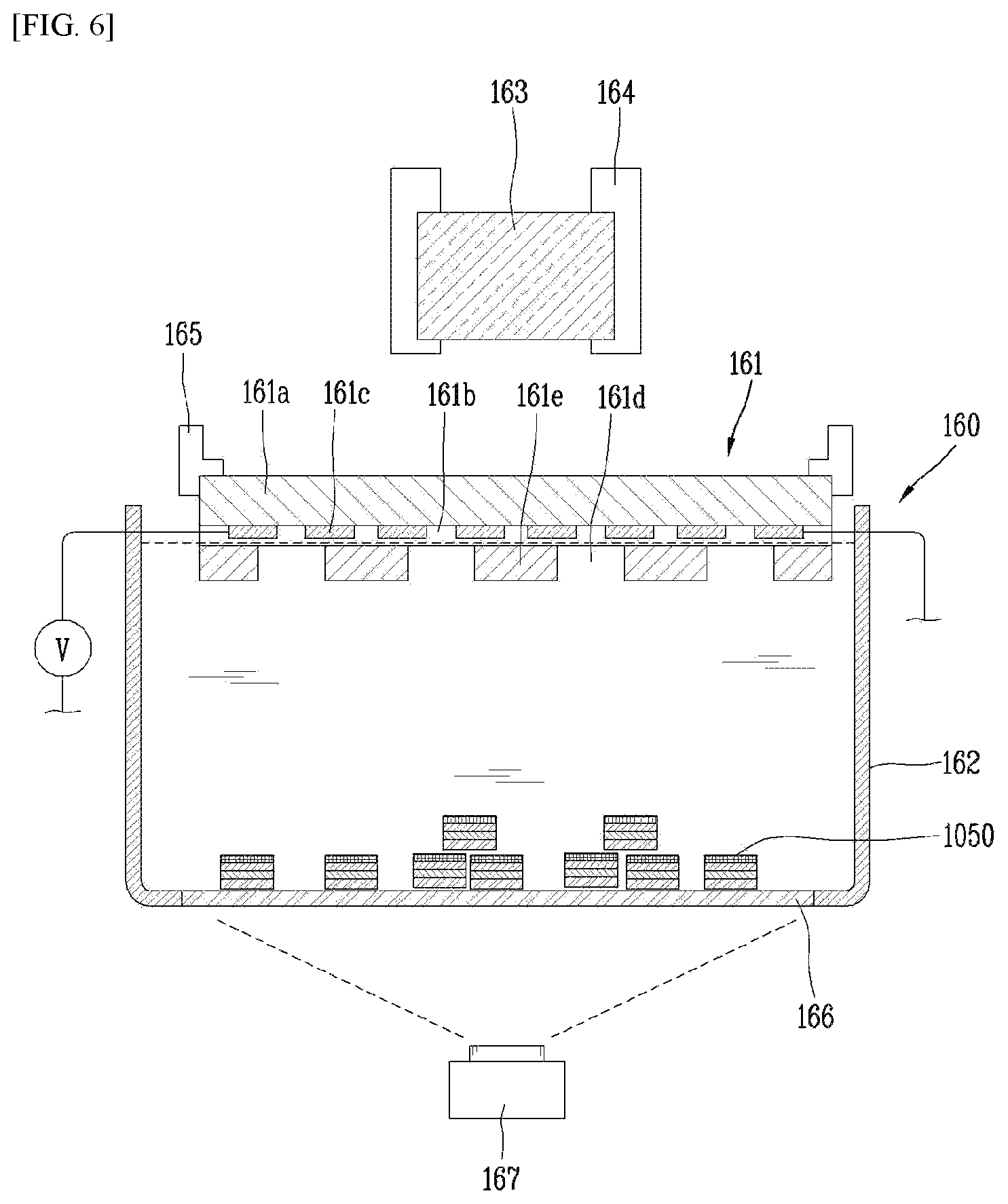Patent US12308352 Figure 5 – Display device using micro led