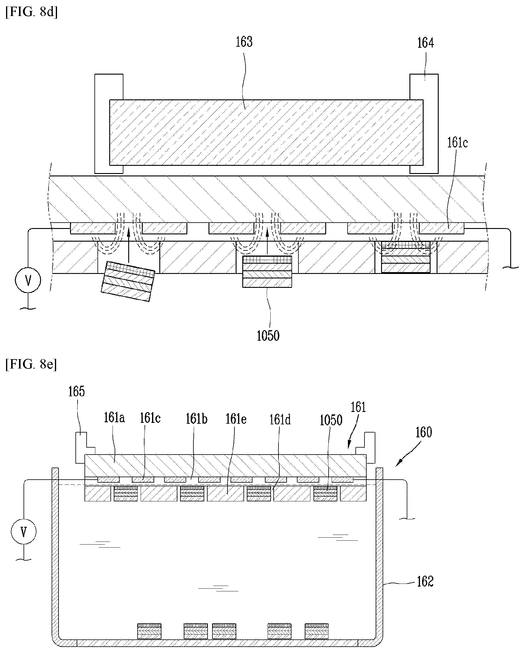 Patent US12308352 Figure 8 – Display device using micro led