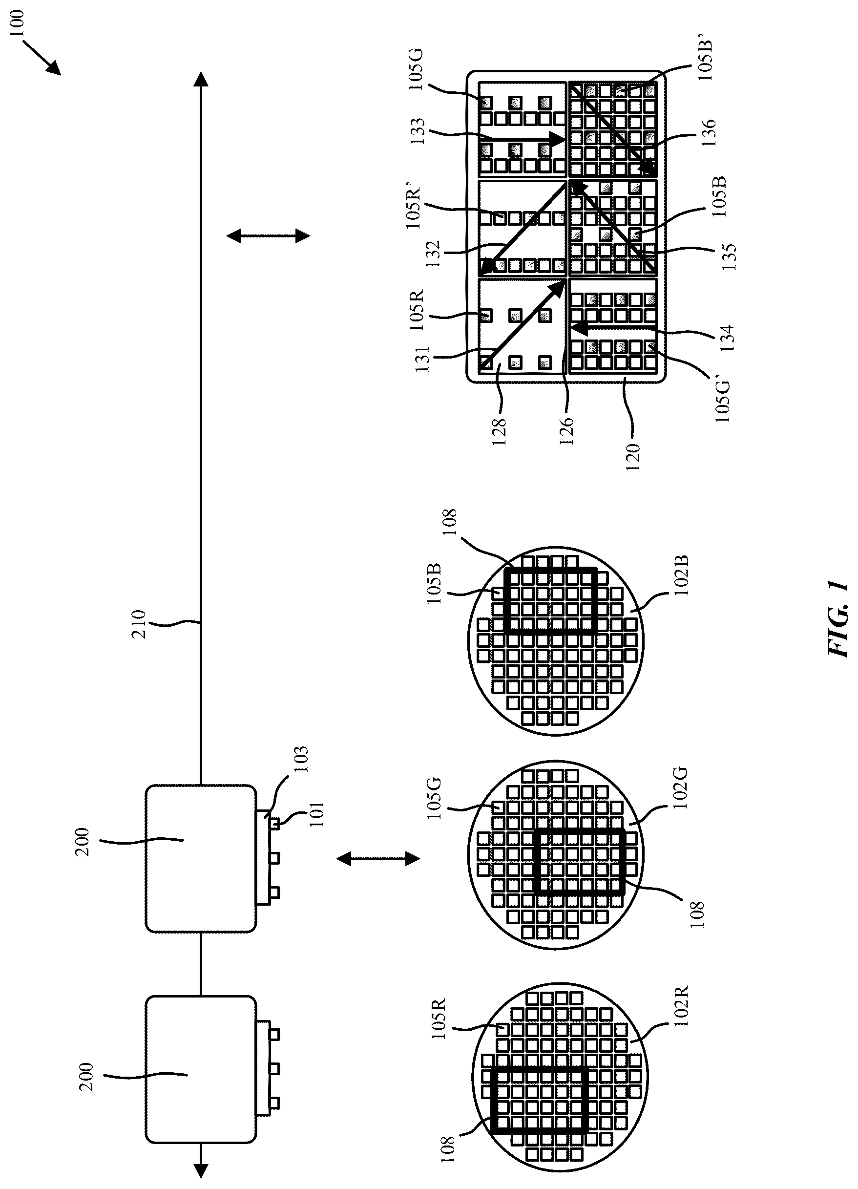 Patent US12308353 — Rotate redundancy method for LED array placement to correct front of screen artifacts — Figure 1