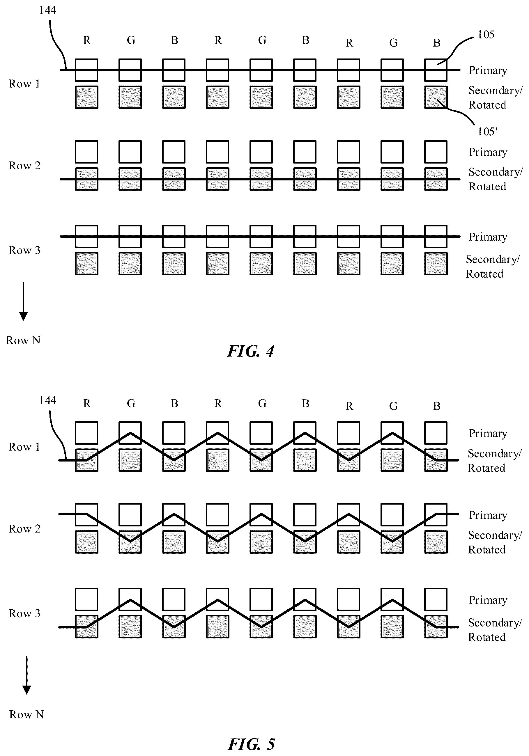 Patent US12308353 Figure 4 – Rotate redundancy method for LED array placement to correct front of screen artifacts