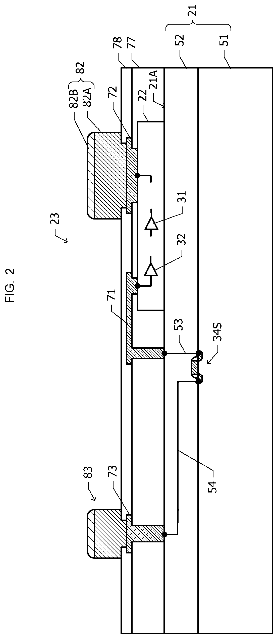 Patent US12308355 Figure 2 – Semiconductor device and semiconductor module