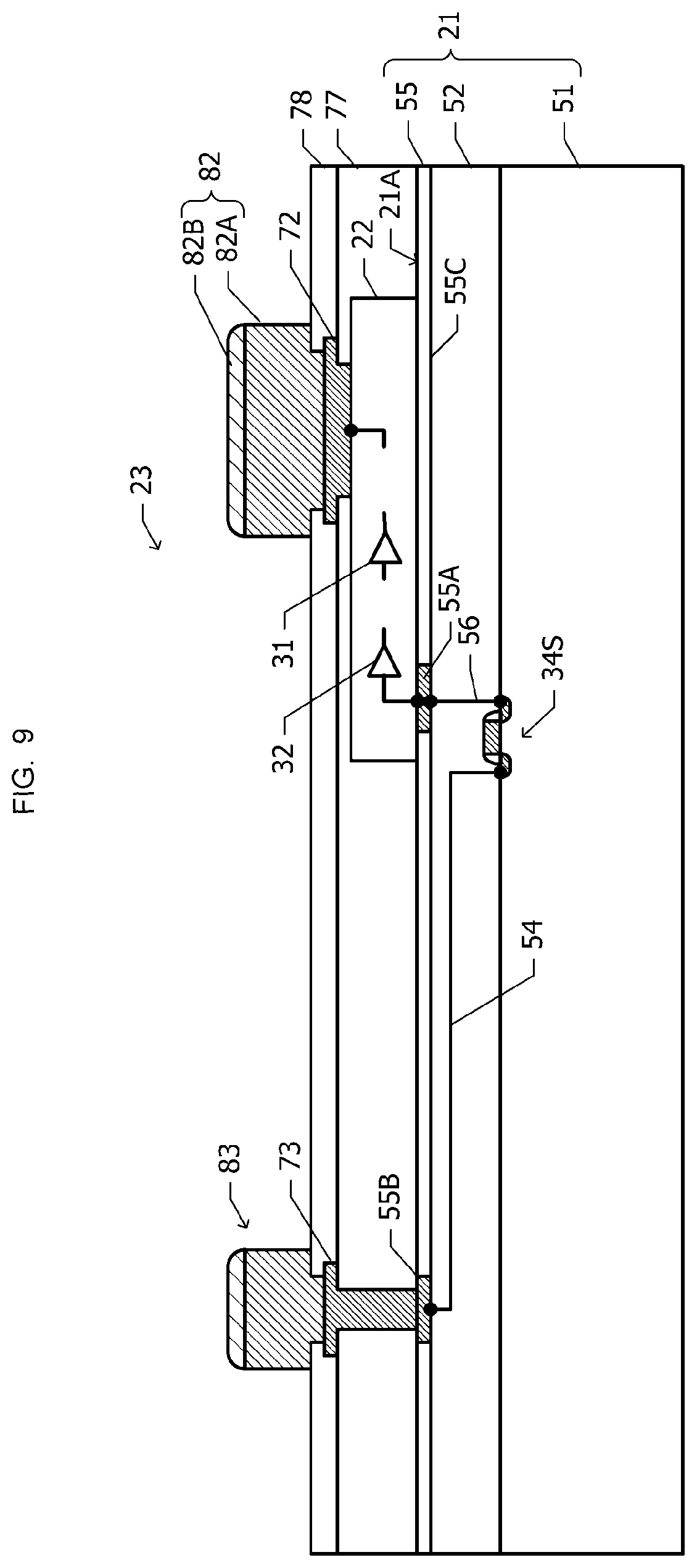 Patent US12308355 Figure 9 – Semiconductor device and semiconductor module