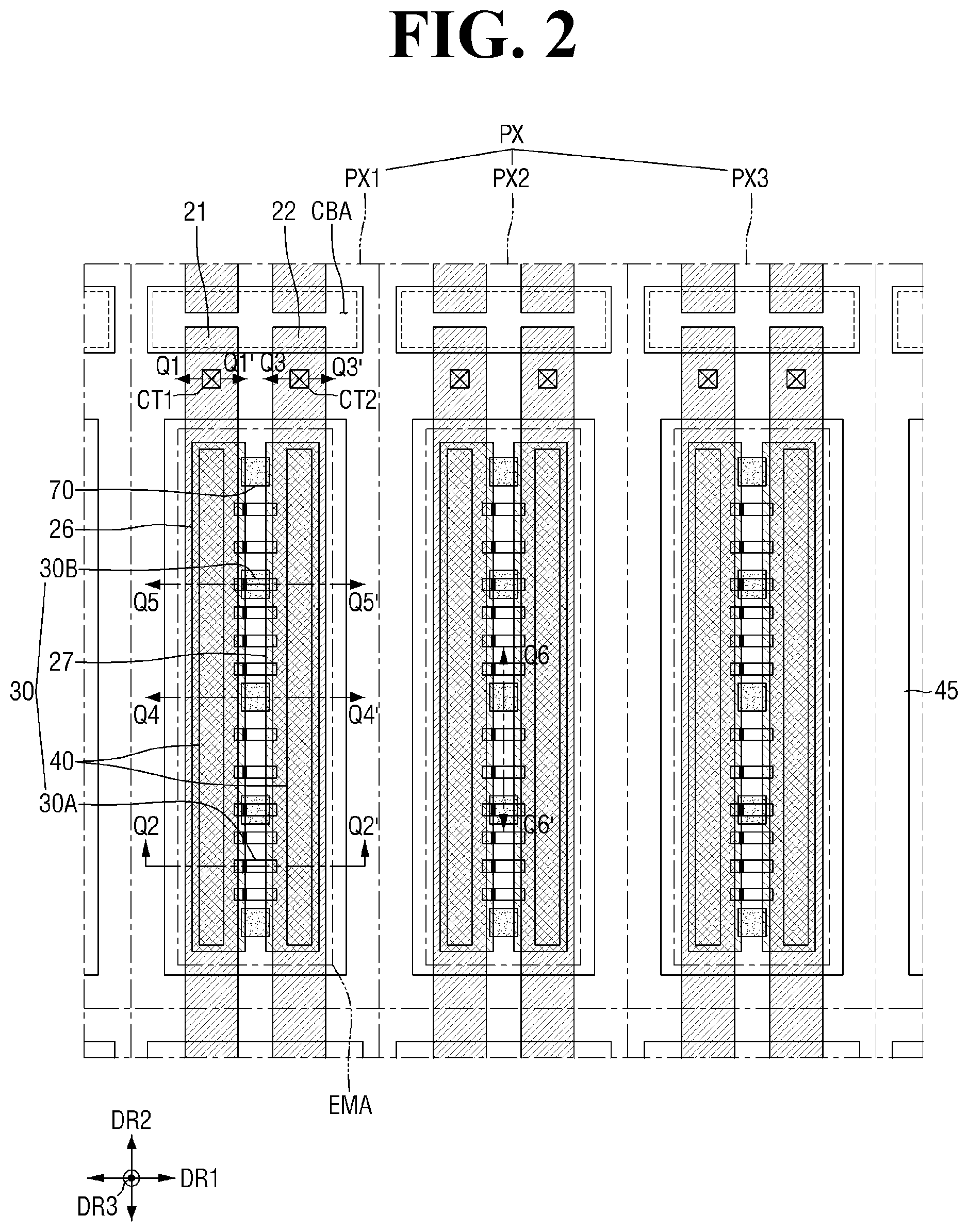 Patent US12308357 Figure 2 – Display device