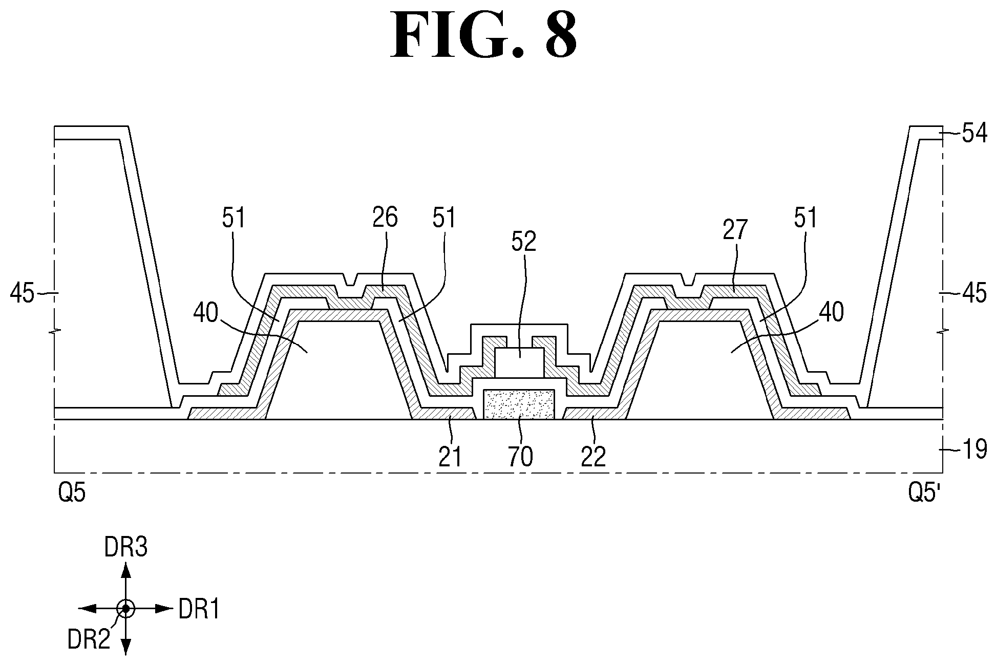 Patent US12308357 Figure 8 – Display device