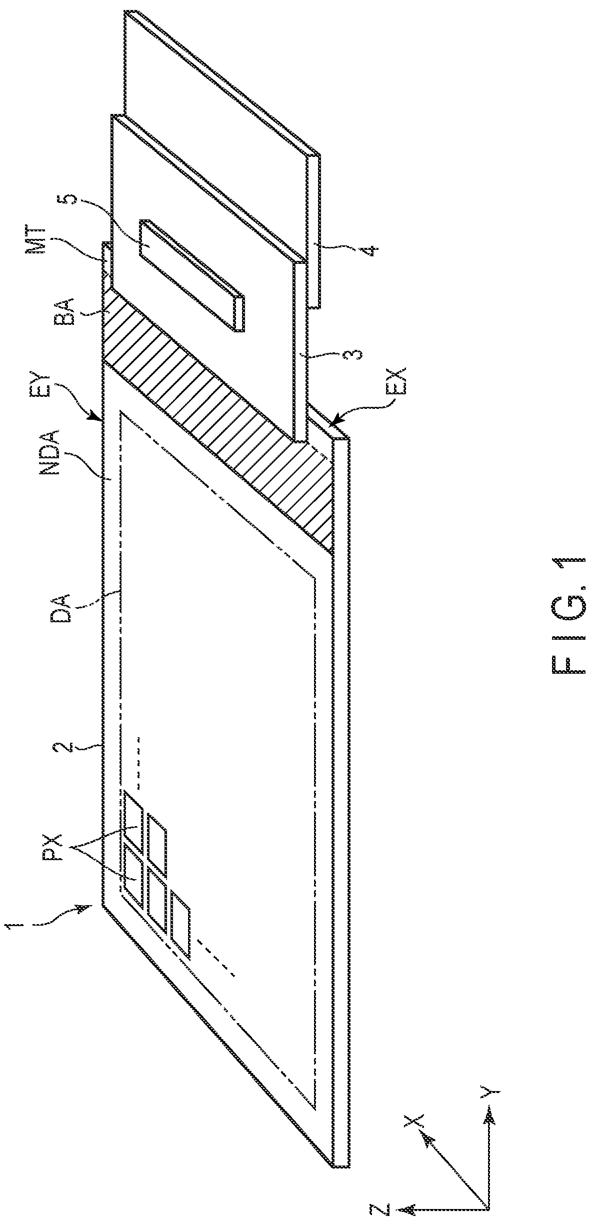 Patent US12308358 Figure 1 – Display device