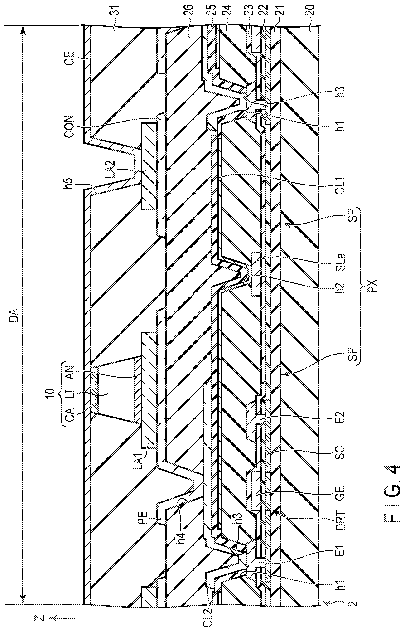 Patent US12308358 Figure 4 – Display device