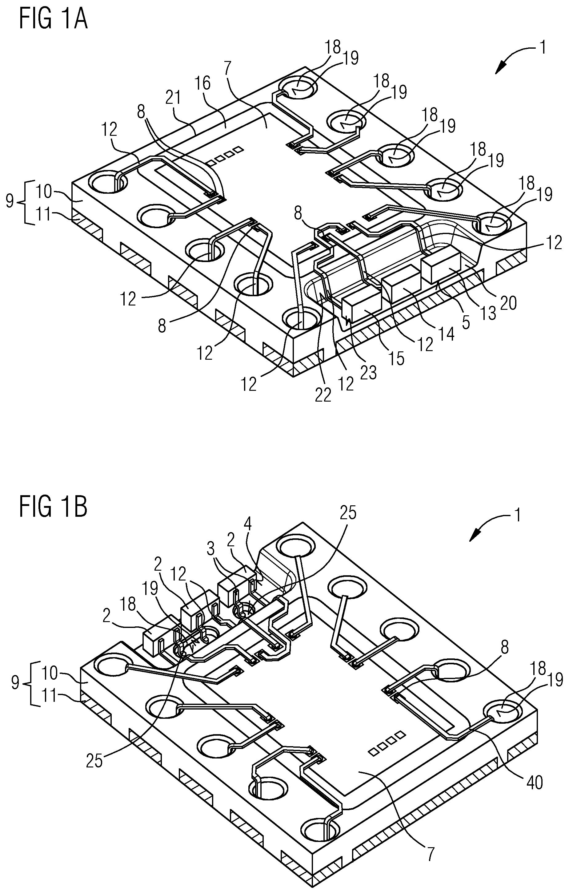 Patent US12308359 Figure 1 – Optoelectronic component and method for producing the same