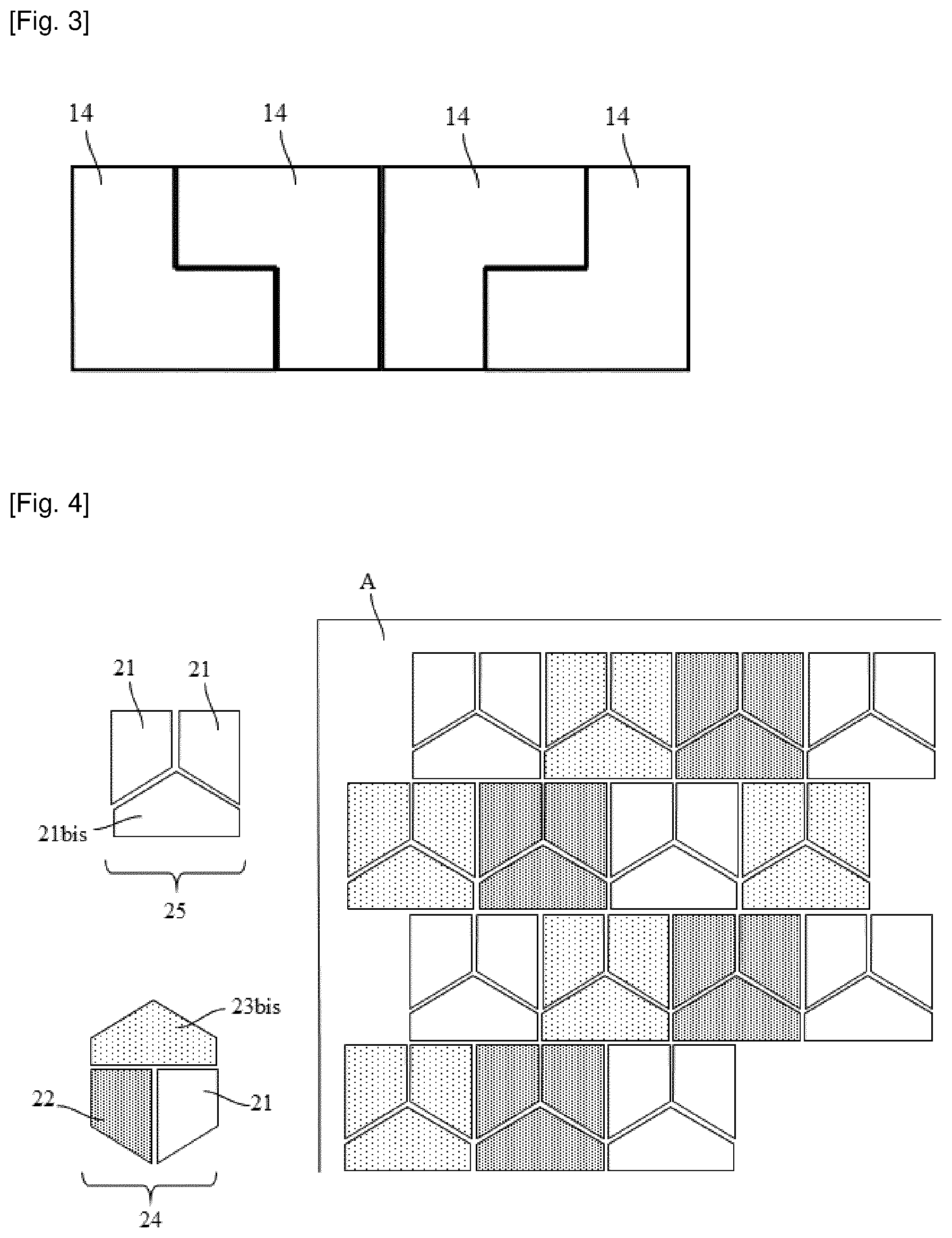 Patent US12308360 Figure 2 – Colour display device comprising a mosaic of tiles of light-emitting micro-diodes