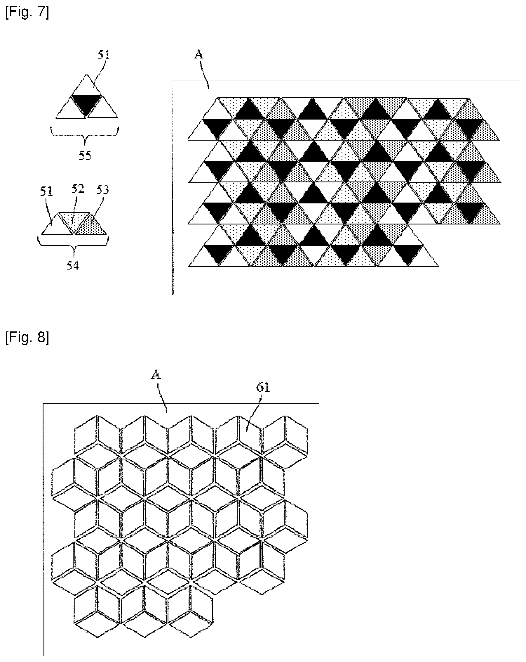 Patent US12308360 Figure 4 – Colour display device comprising a mosaic of tiles of light-emitting micro-diodes