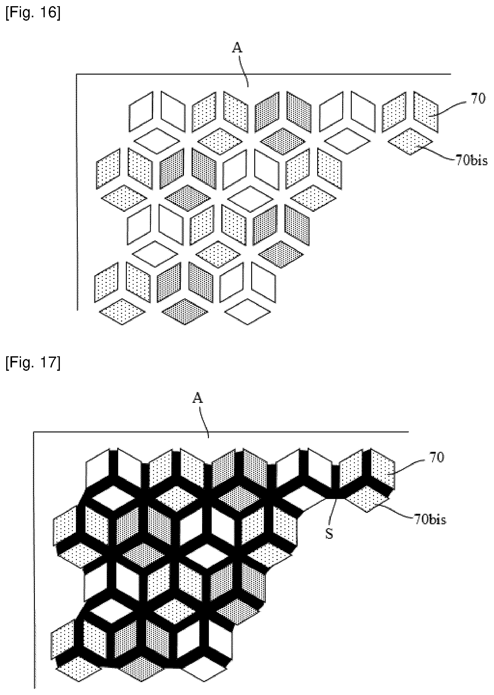 Patent US12308360 Figure 8 – Colour display device comprising a mosaic of tiles of light-emitting micro-diodes