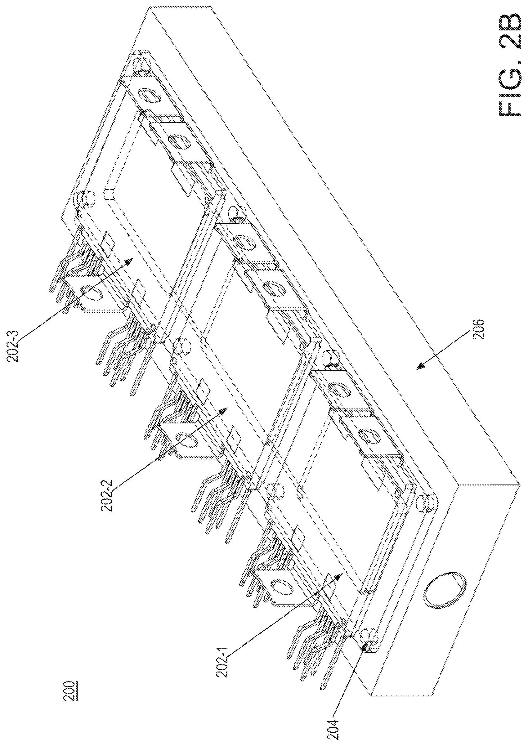 Patent US12308364 Figure 4 – Power module package for direct cooling multiple power modules