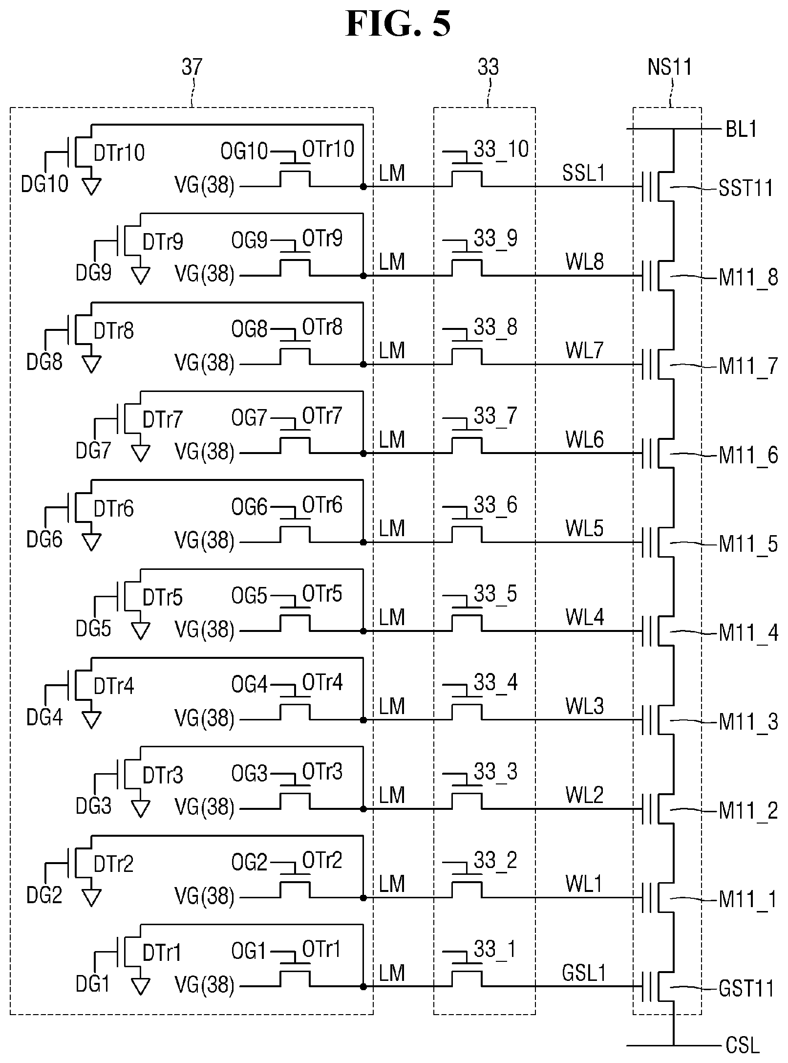 Patent US12308367 Figure 5 – Nonvolatile memory device with openings in the substrate and nonvolatile memory system including the same