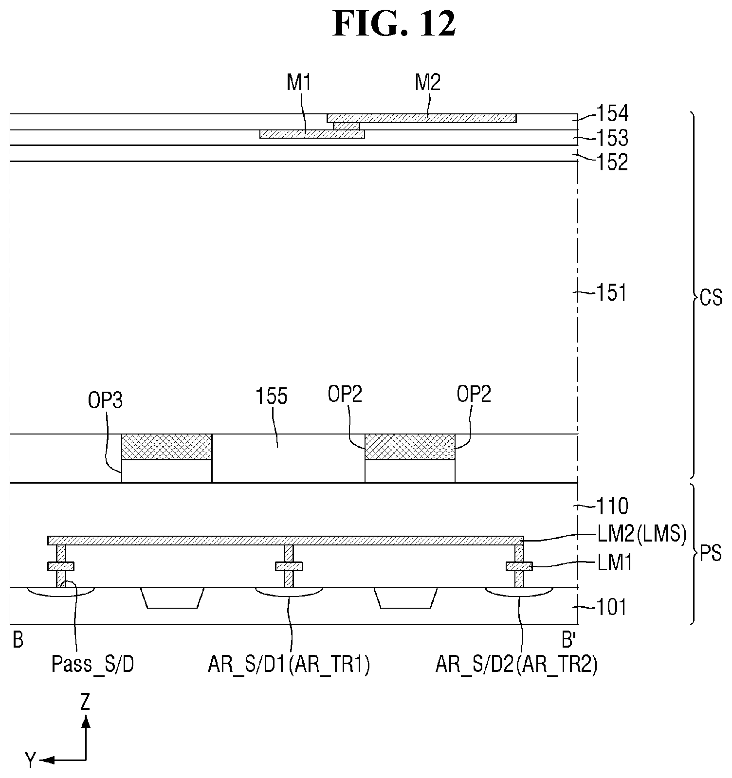 Patent US12308367 Figure 12 – Nonvolatile memory device with openings in the substrate and nonvolatile memory system including the same