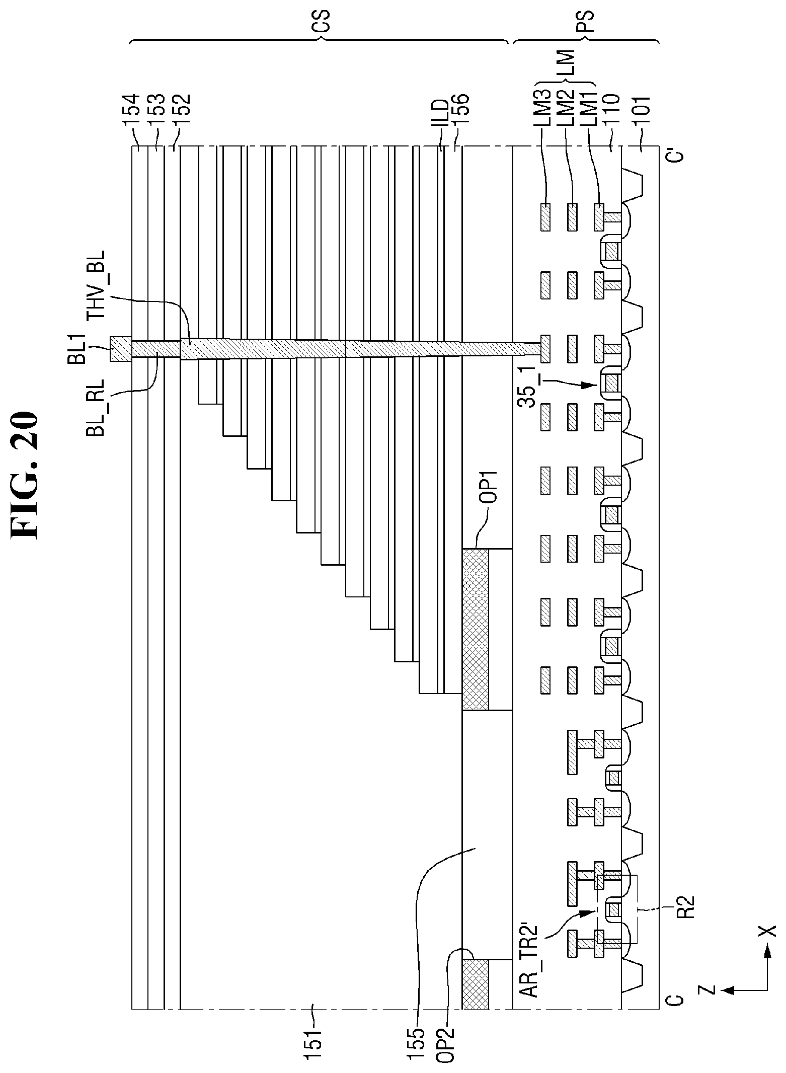 Patent US12308367 Figure 20 – Nonvolatile memory device with openings in the substrate and nonvolatile memory system including the same