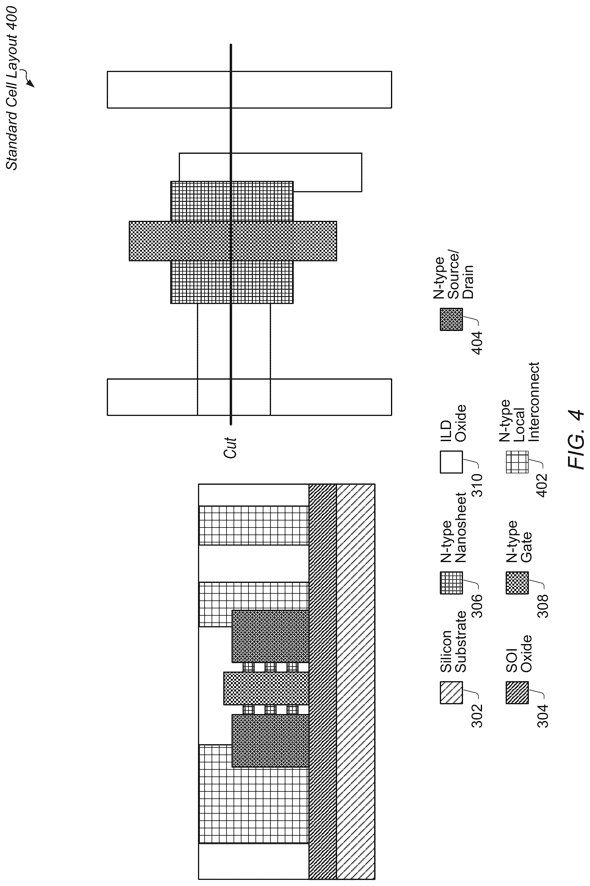 Patent US12308370 Figure 4 – Cross field effect transistors (XFETs) in integrated circuits
