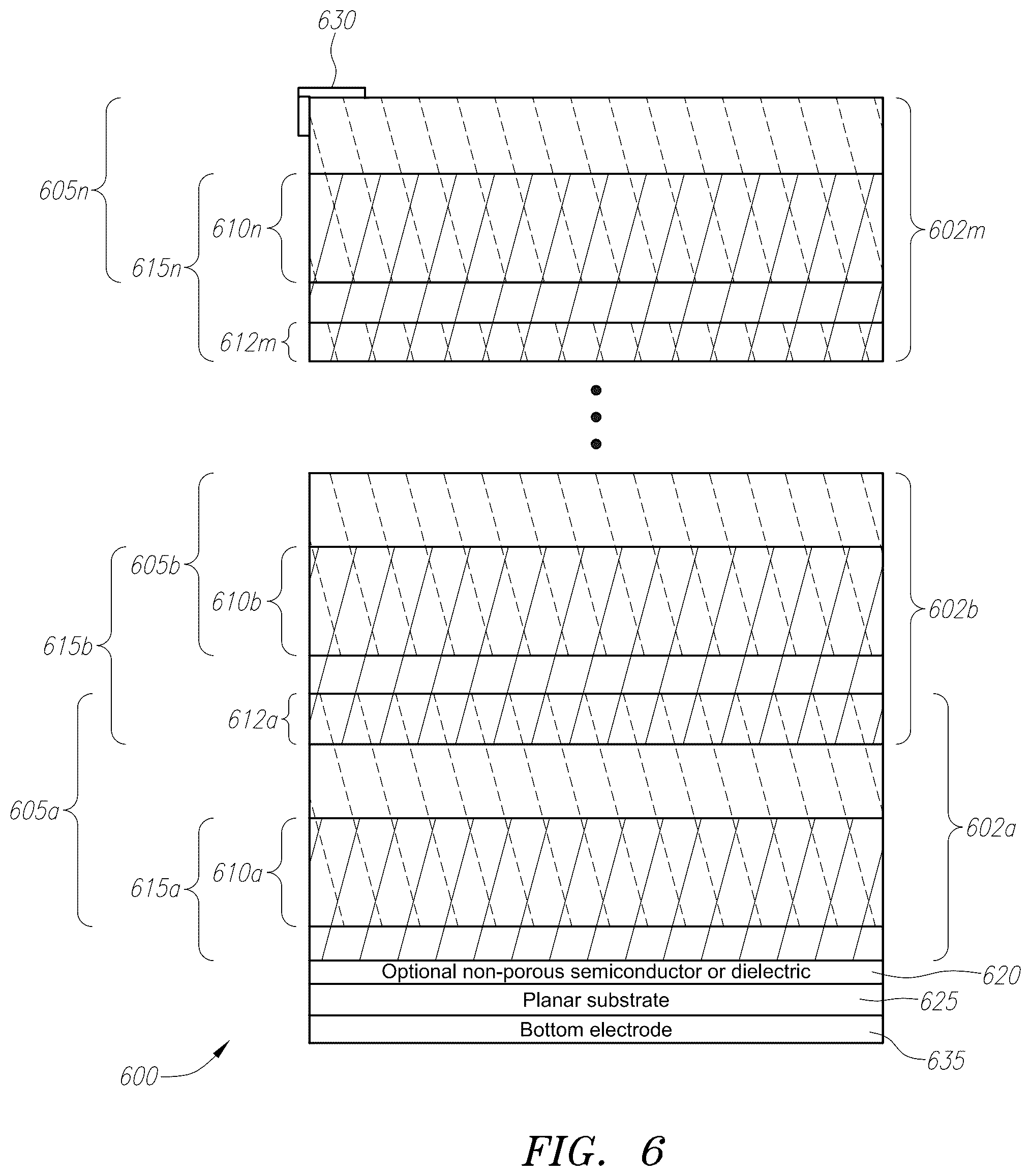 Patent US12308372 Figure 7 – Pre-equilibrium system and method using solid-state devices as energy converters using nano-engineered porous network materials